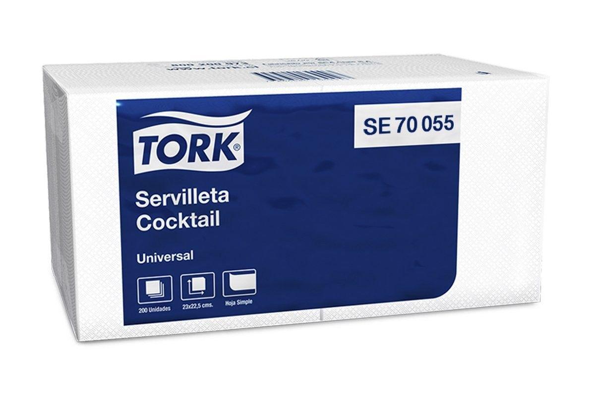Servilletas de cocktail Tork Universal hoja simple 23x22,5 cm 200 unidades-0