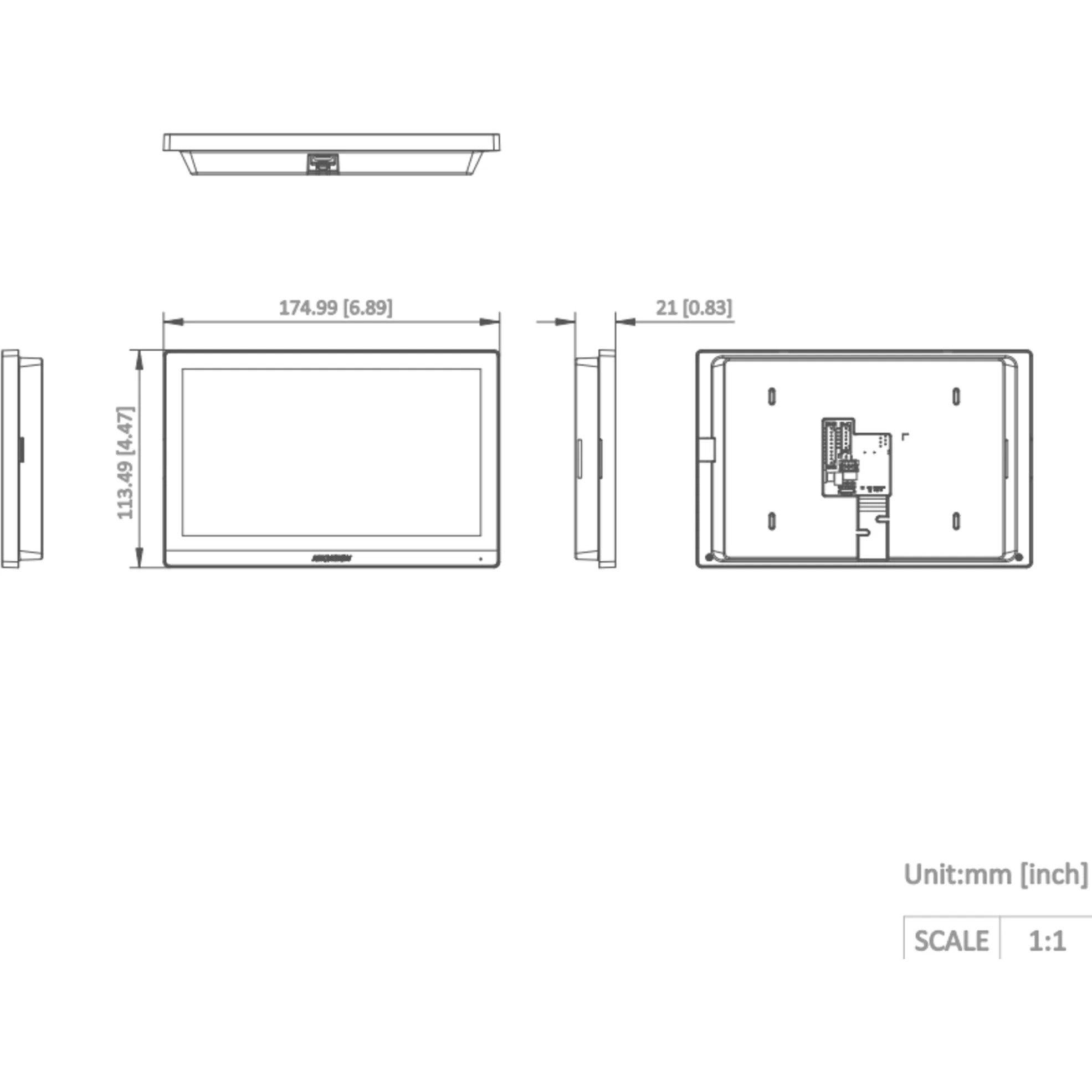 Monitor de video portero Hikvision 7" Wi-Fi POE táctil-4