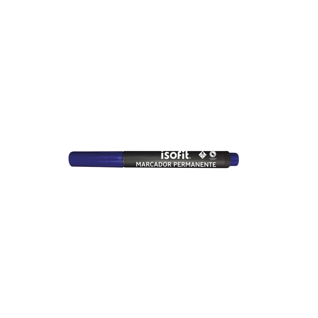 Marcador permanente Isofit punta biselada azul-1