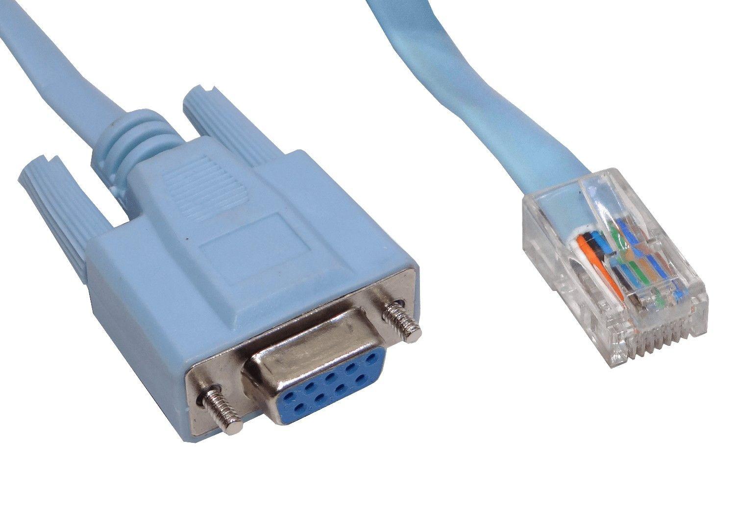 Cable DB9 hembra a RJ45 macho 1,8 m para puerto RS232-3