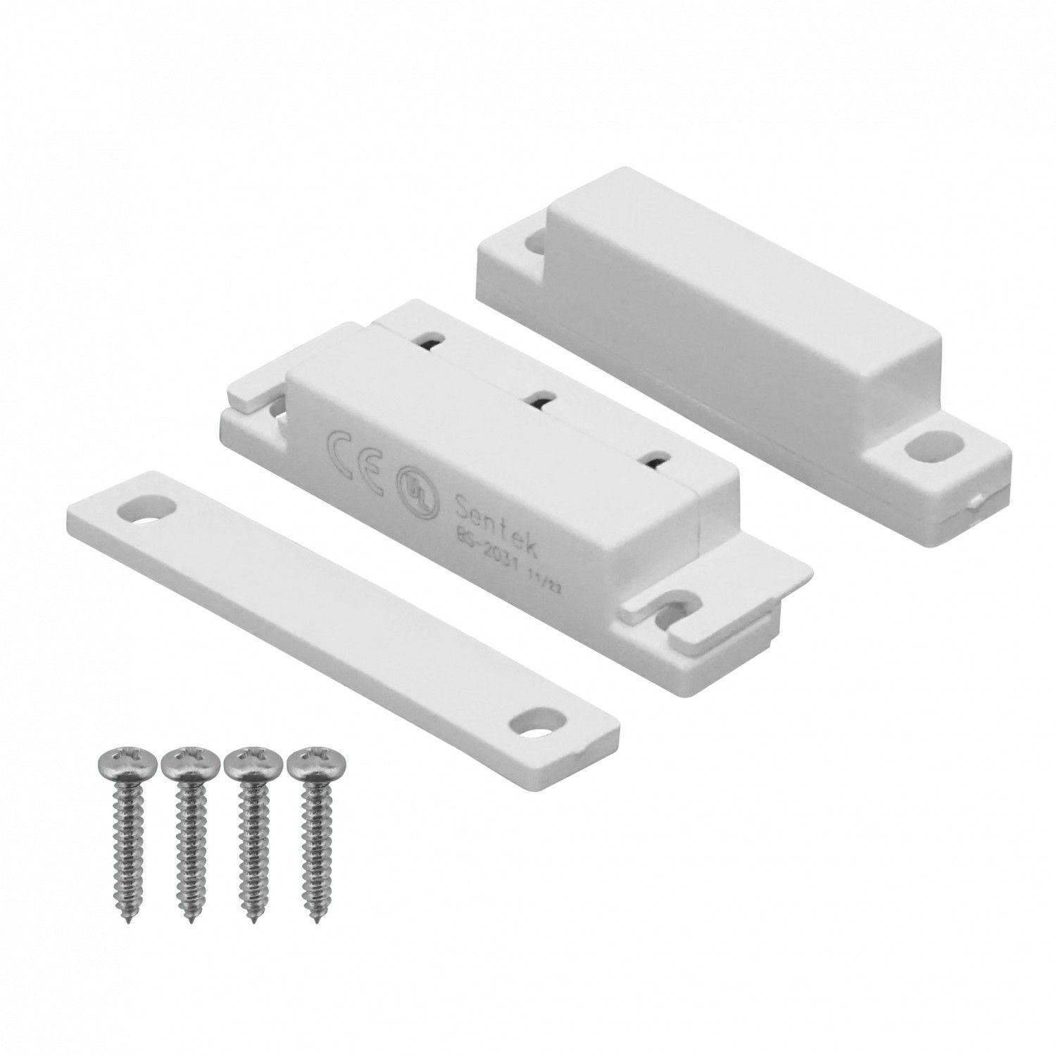 Sensor magnético Bestkey grande con tornillos y cable blanco-0