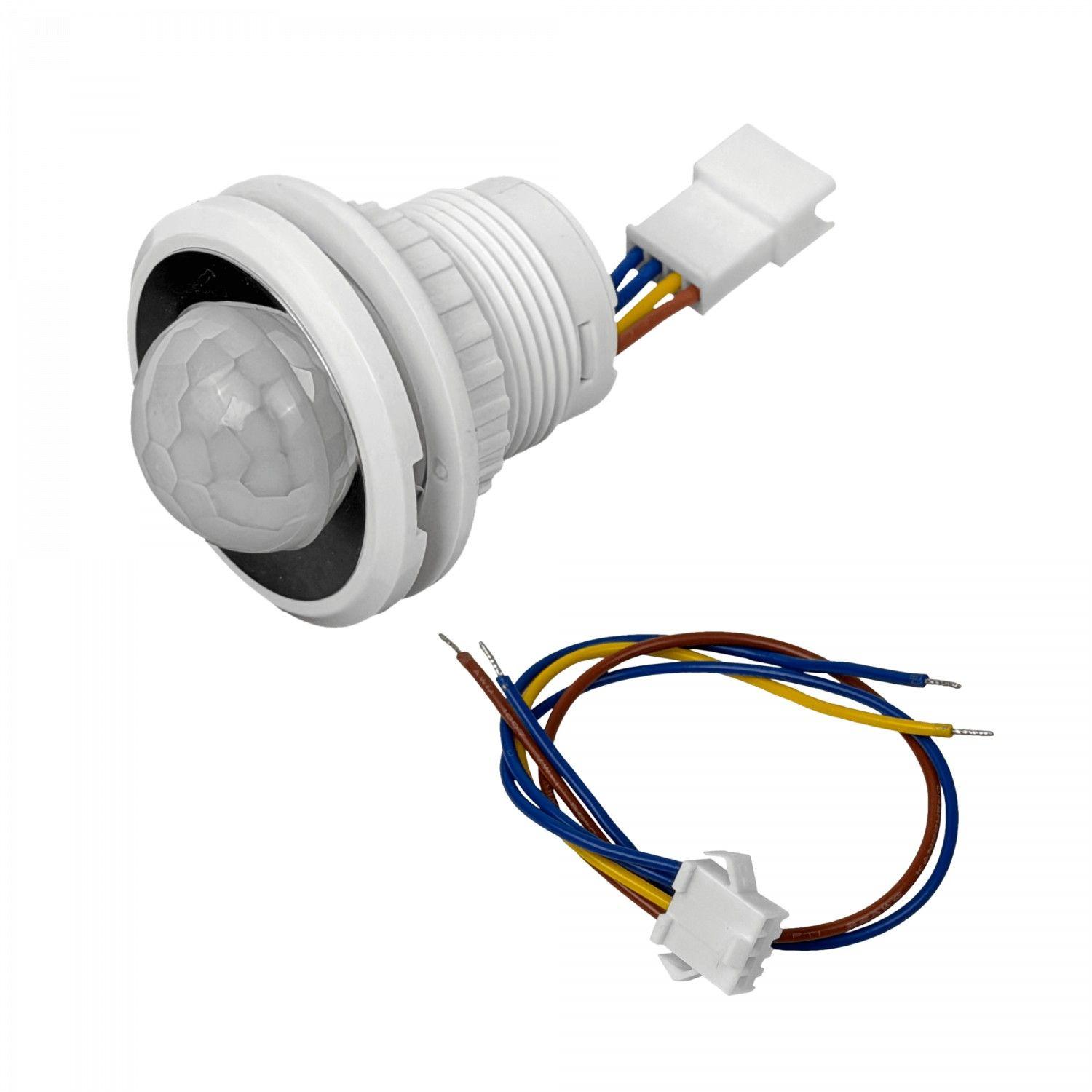 Sensor de movimiento 220 VAC 120º 4-6 m 15 s 45 s 5 min diámetro 25 mm-0
