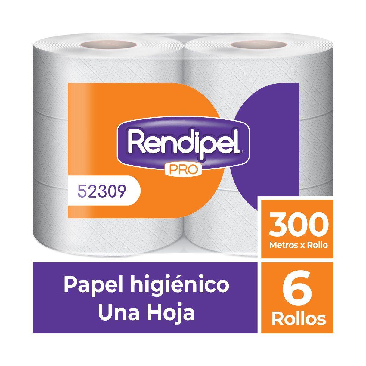 Papel higiénico Rendipel Pro hoja simple 300 m 6 rollos-1