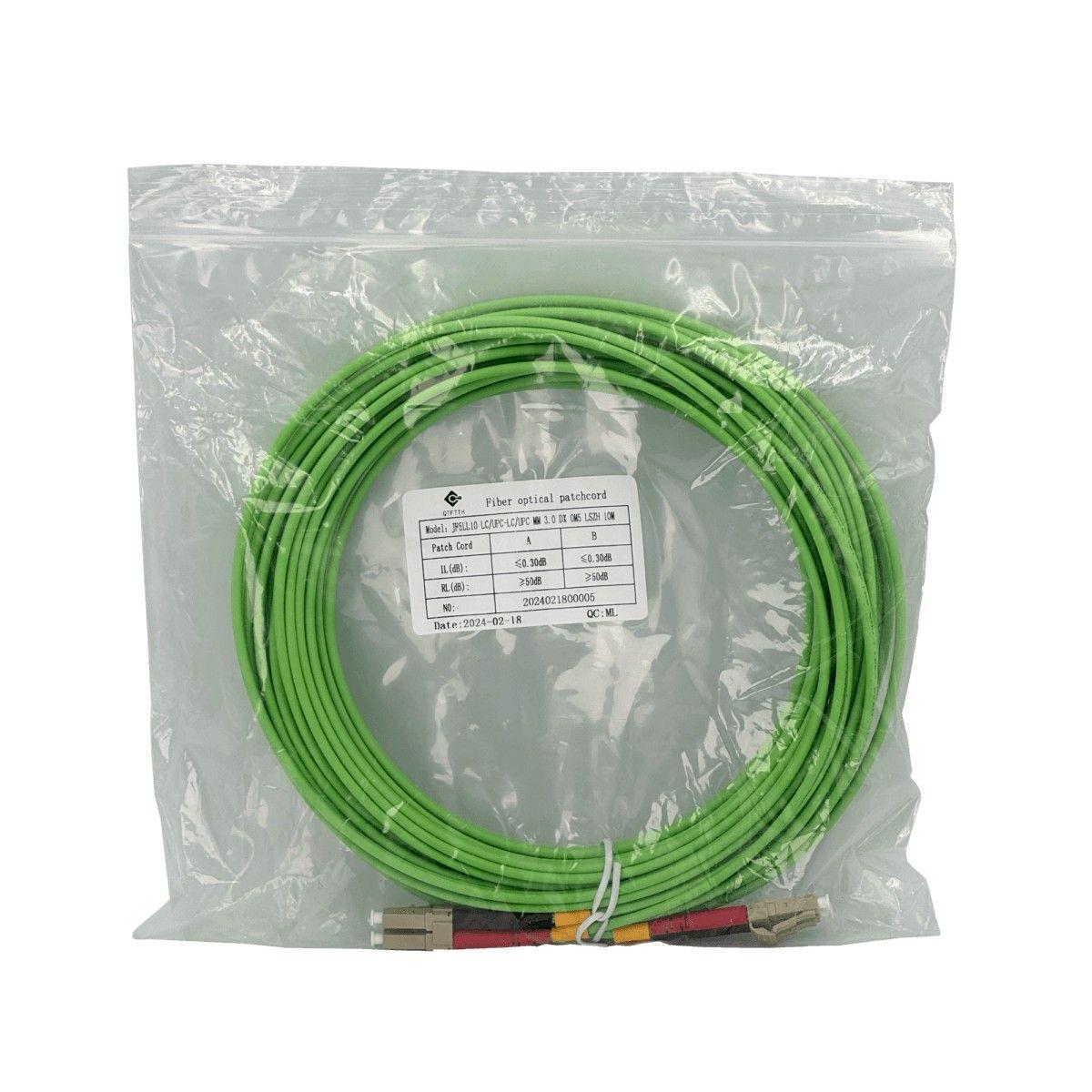 Jumper de fibra óptica LC-LC OM5 Duplex 10 m 50/125 um-4