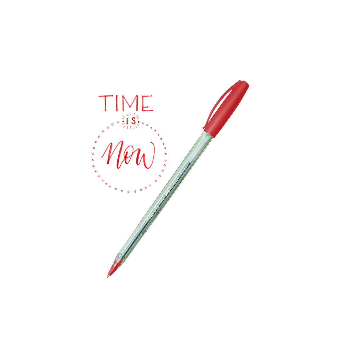 Lápiz pasta Faber Castell Trilux 035 punta fina rojo-2