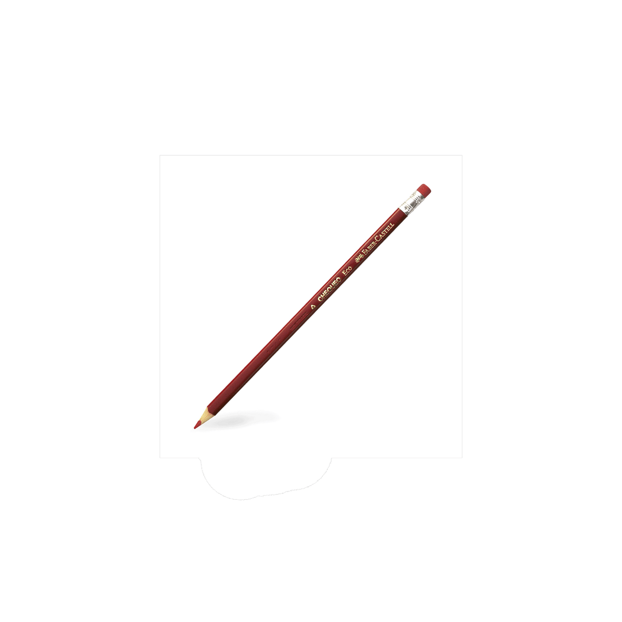 Lápiz grafito Faber-Castell Chequeo Eco rojo-0