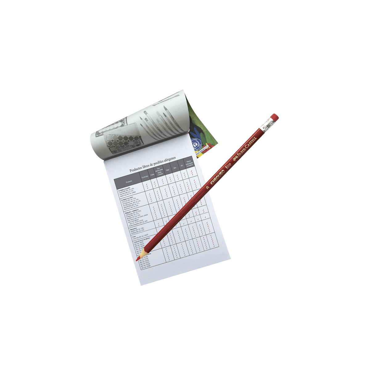Lápiz grafito Faber-Castell Chequeo Eco rojo-1
