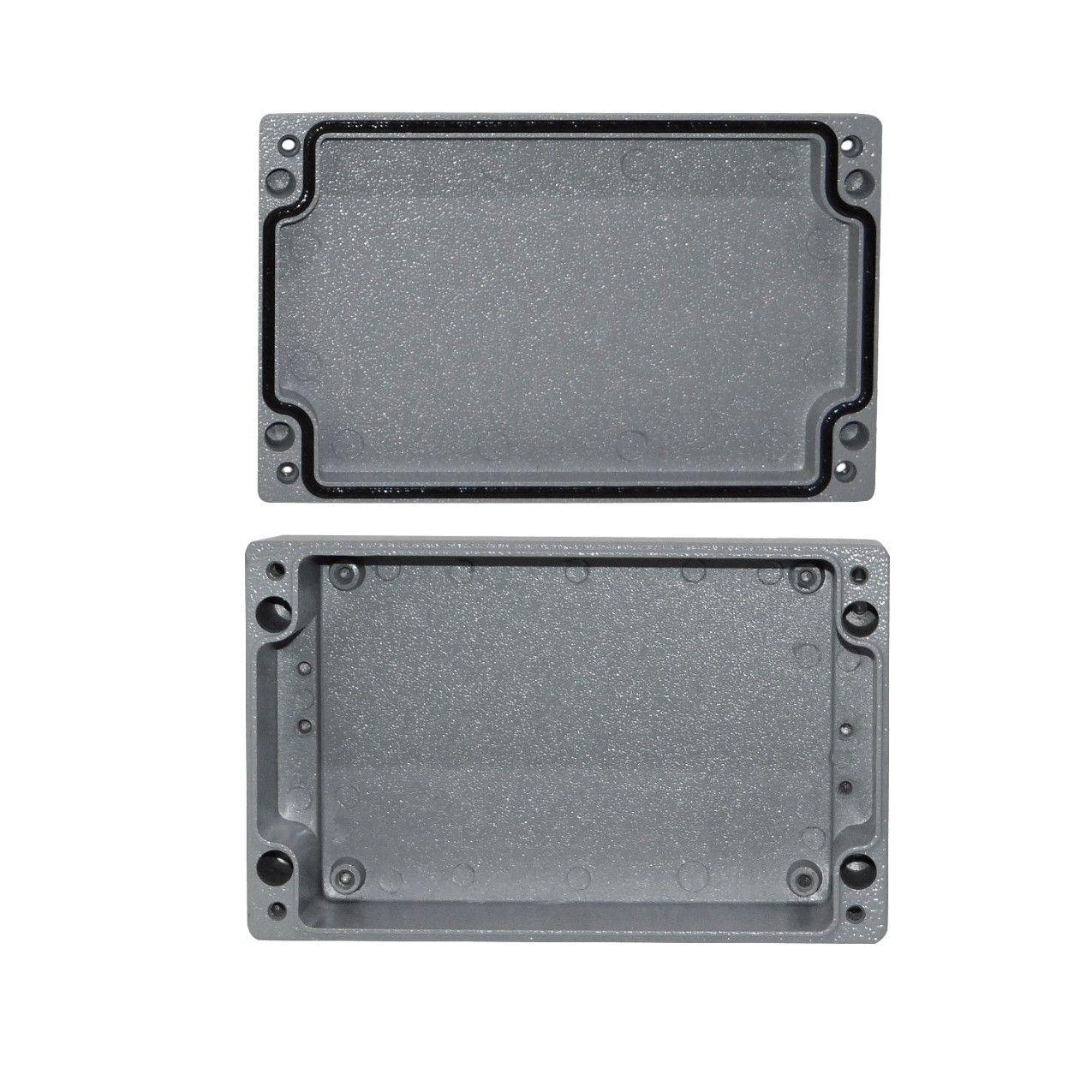 Caja de gabinete Aluminio 160x100x60 mm IP66 con 4 tornillos-5