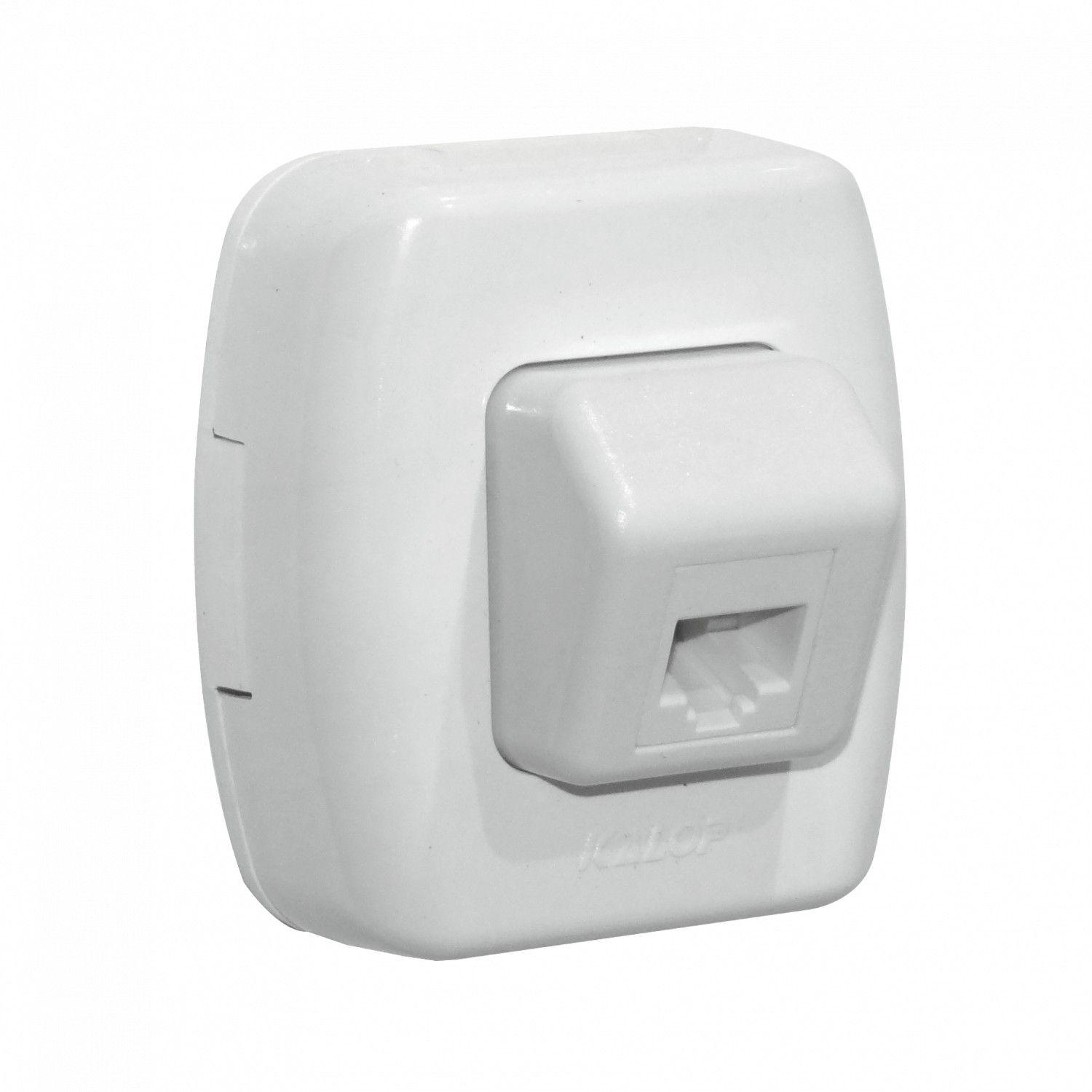 Roseta RJ45 Cat.5 Kalop sobrepuesta blanca-0