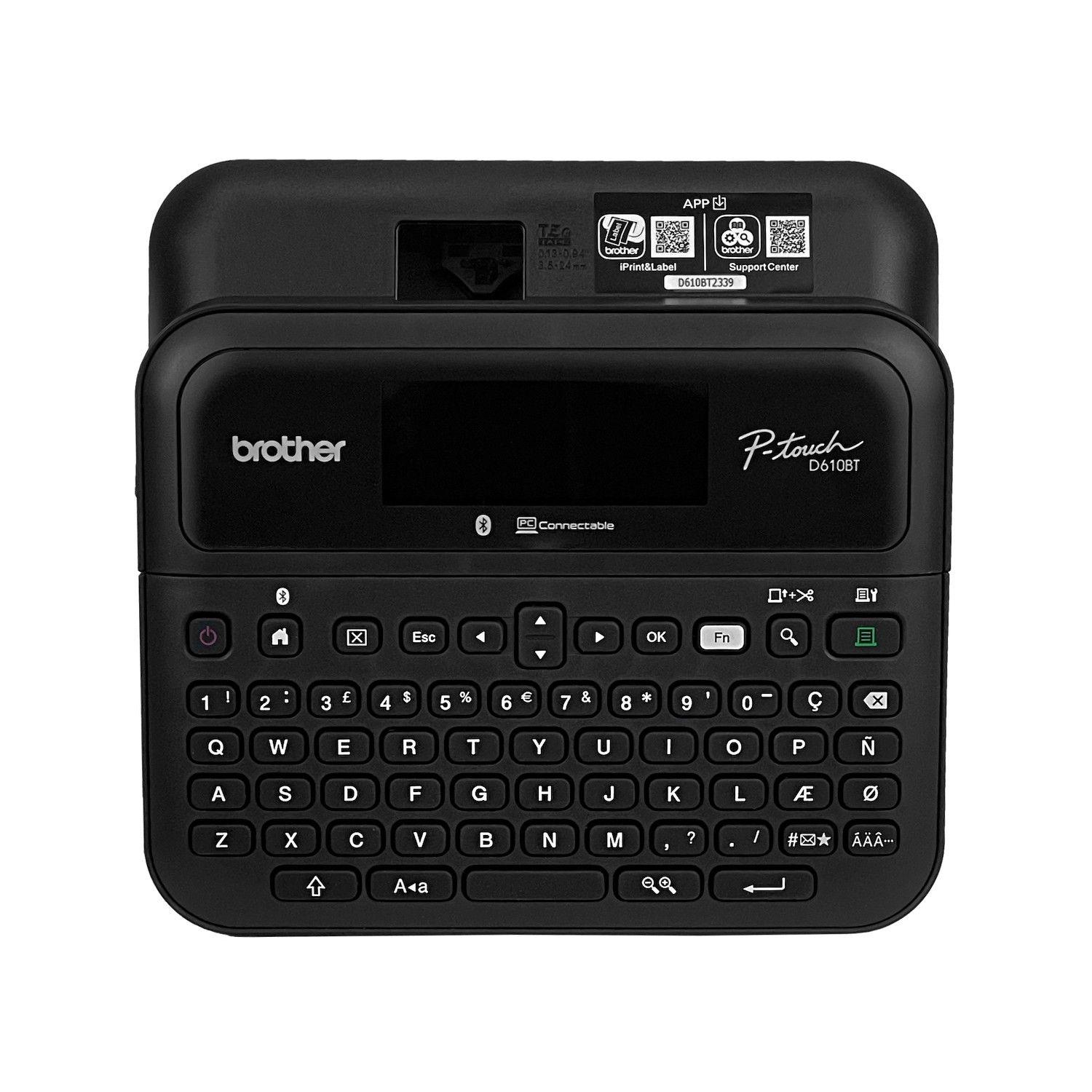 Rotuladora Brother QWERTY USB 24 mm con transformador y opción de 6 AA-2