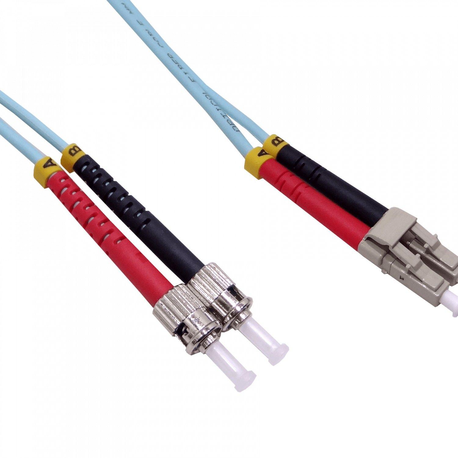 Jumper de fibra óptica LC-ST OM3 multimodo 3 m 50/125 um-2
