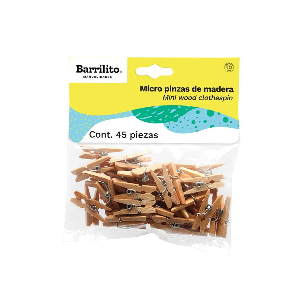 Micro pinza Barrilito paquete de 45 unidades-1
