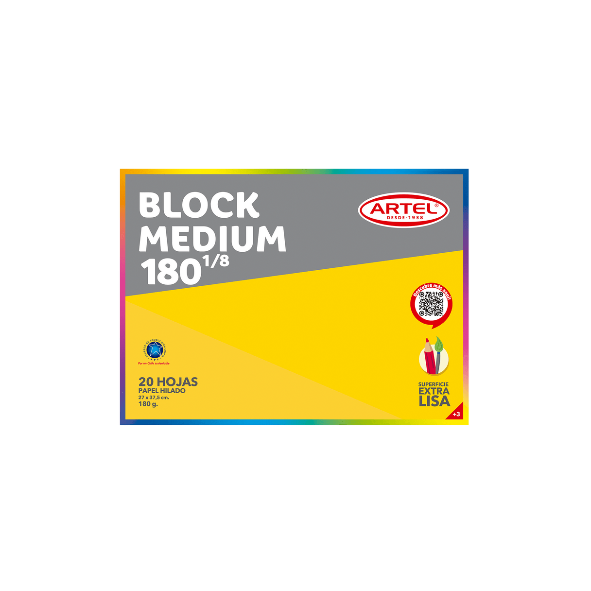 Block de dibujo Artel 180 1/8 Medium 20 hojas-1