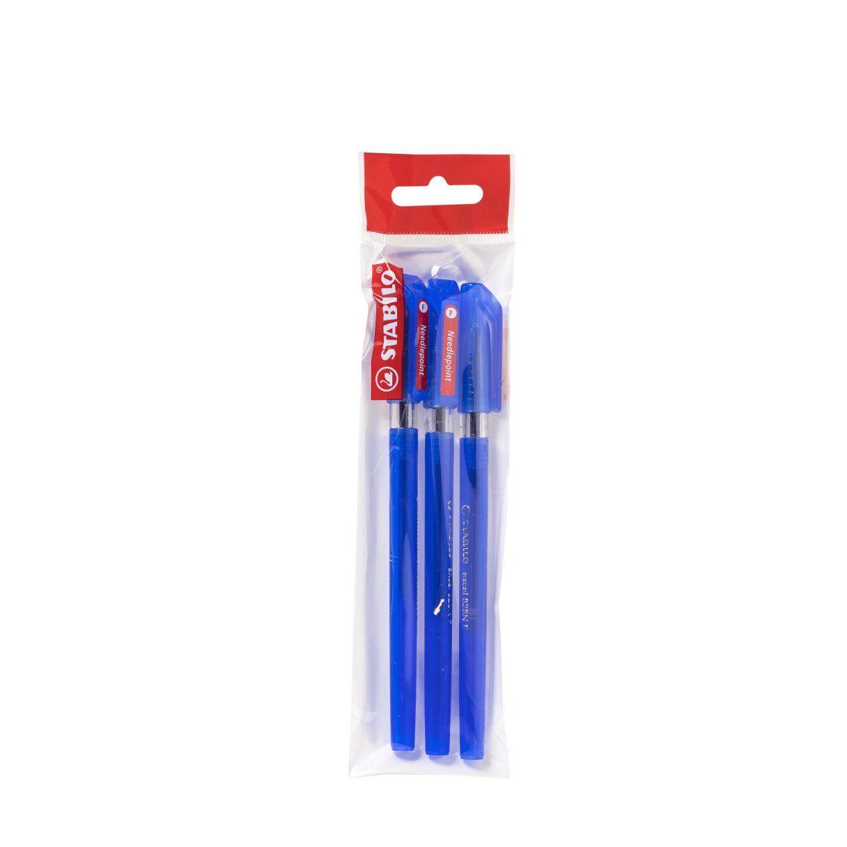 Bolígrafo gel Stabilo 0.4 mm 3 unidades azul-1
