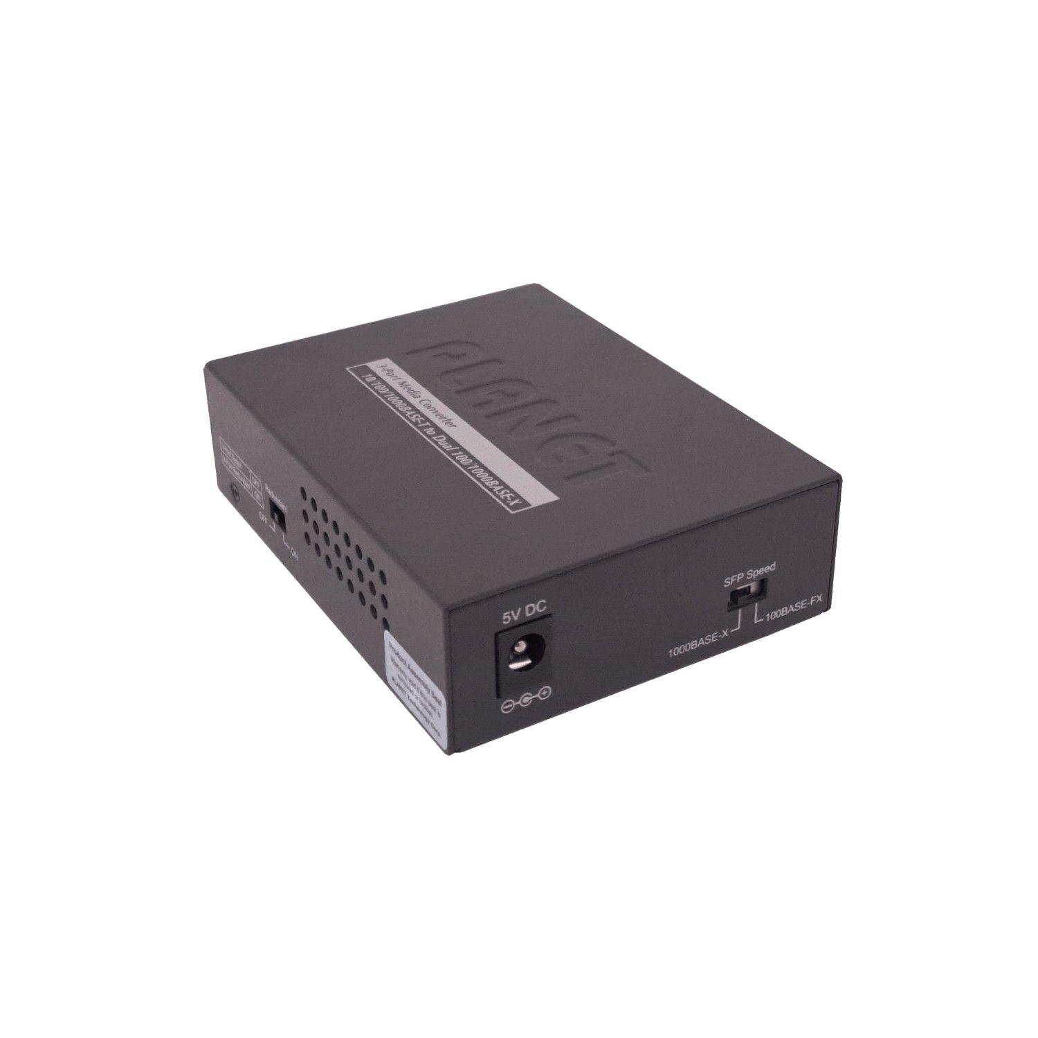 Convertidor de medios Planet 1-1000 2-SFP redundante 100/1000 Mbps-3
