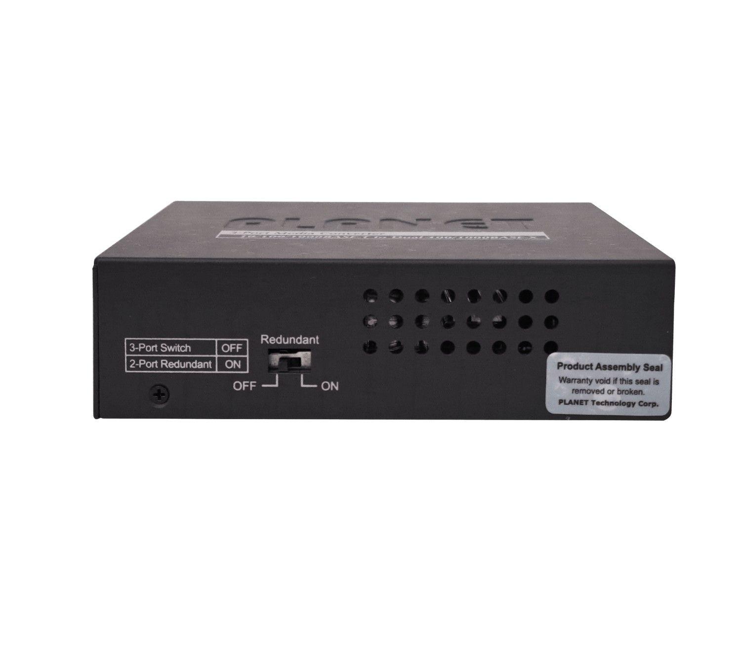 Convertidor de medios Planet 1-1000 2-SFP redundante 100/1000 Mbps-4