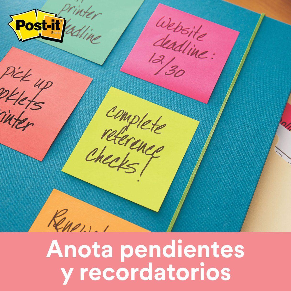 Nota adhesiva Post-It Super Sticky cubo 76x76 mm-3