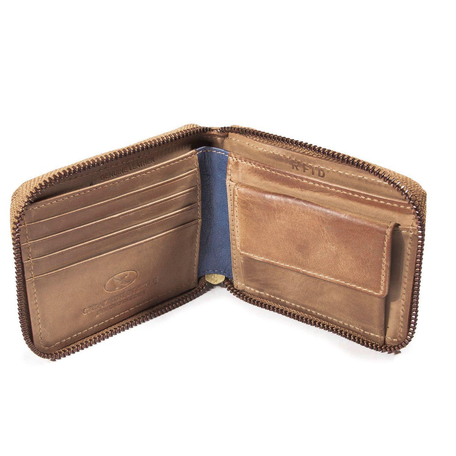 Billetera Gino Rodinis  Borsalino 158 Café/Azul-2