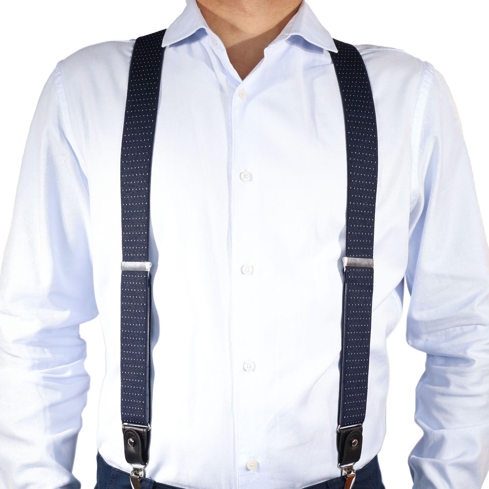 Suspensor para Hombre SP012 | Azul con rayas Blancas-4