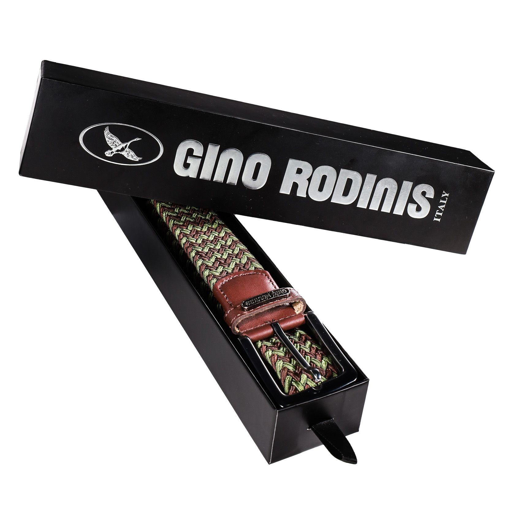CINTURÓN ELASTICADO GINO RODINIS HOMBRE 2517 VERDE/MARRON L-XL -4