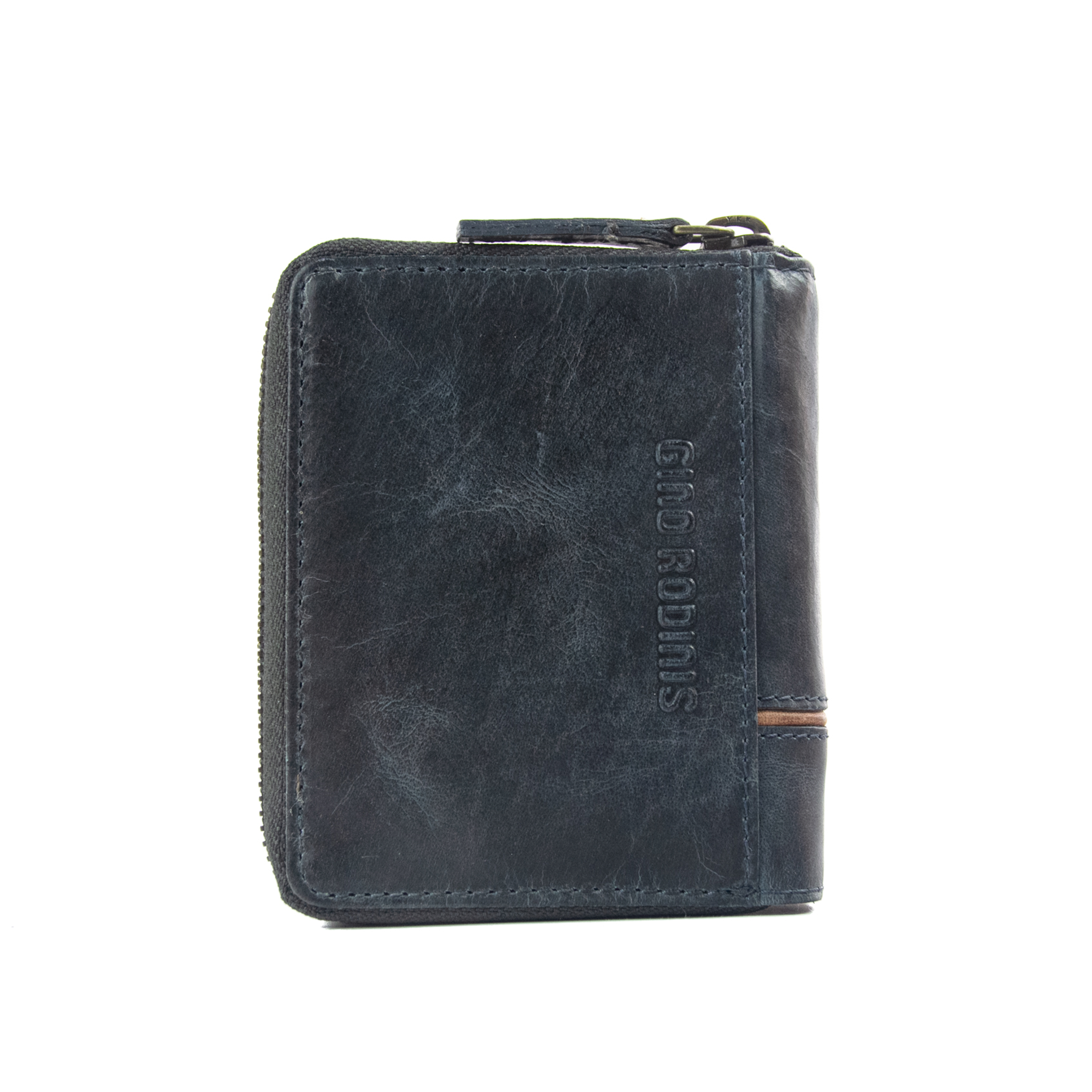 Billetera Gino Rodinis Texas 1.160 Azul Oscuro/Marrón-4