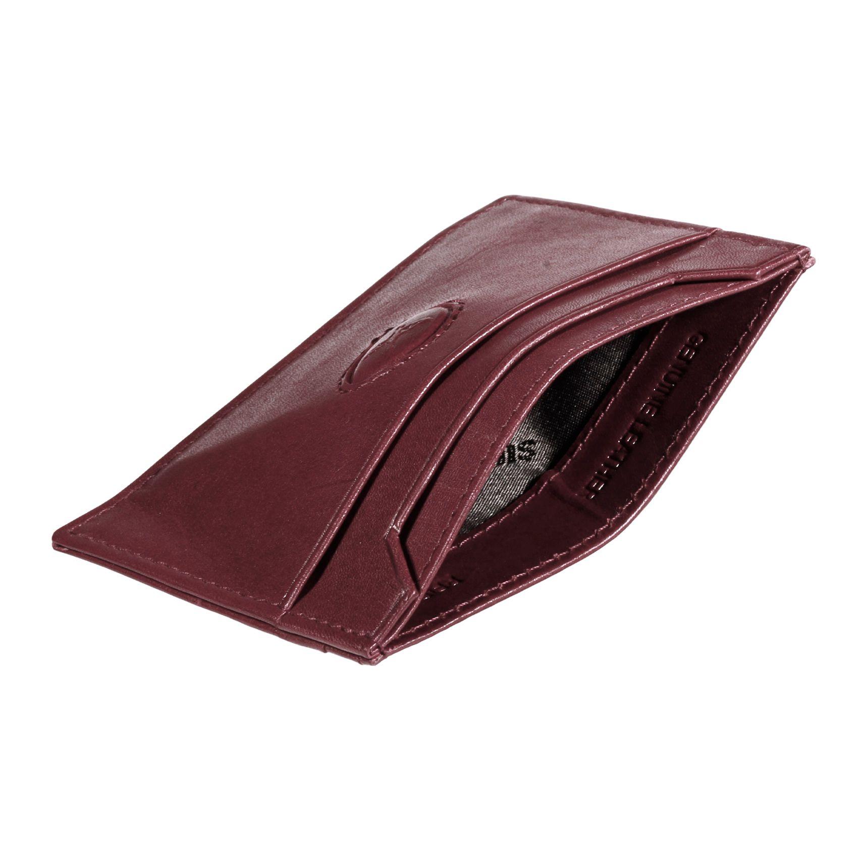 Tarjetero de cuero Hombre Bolonia 1173 | Rojo-3