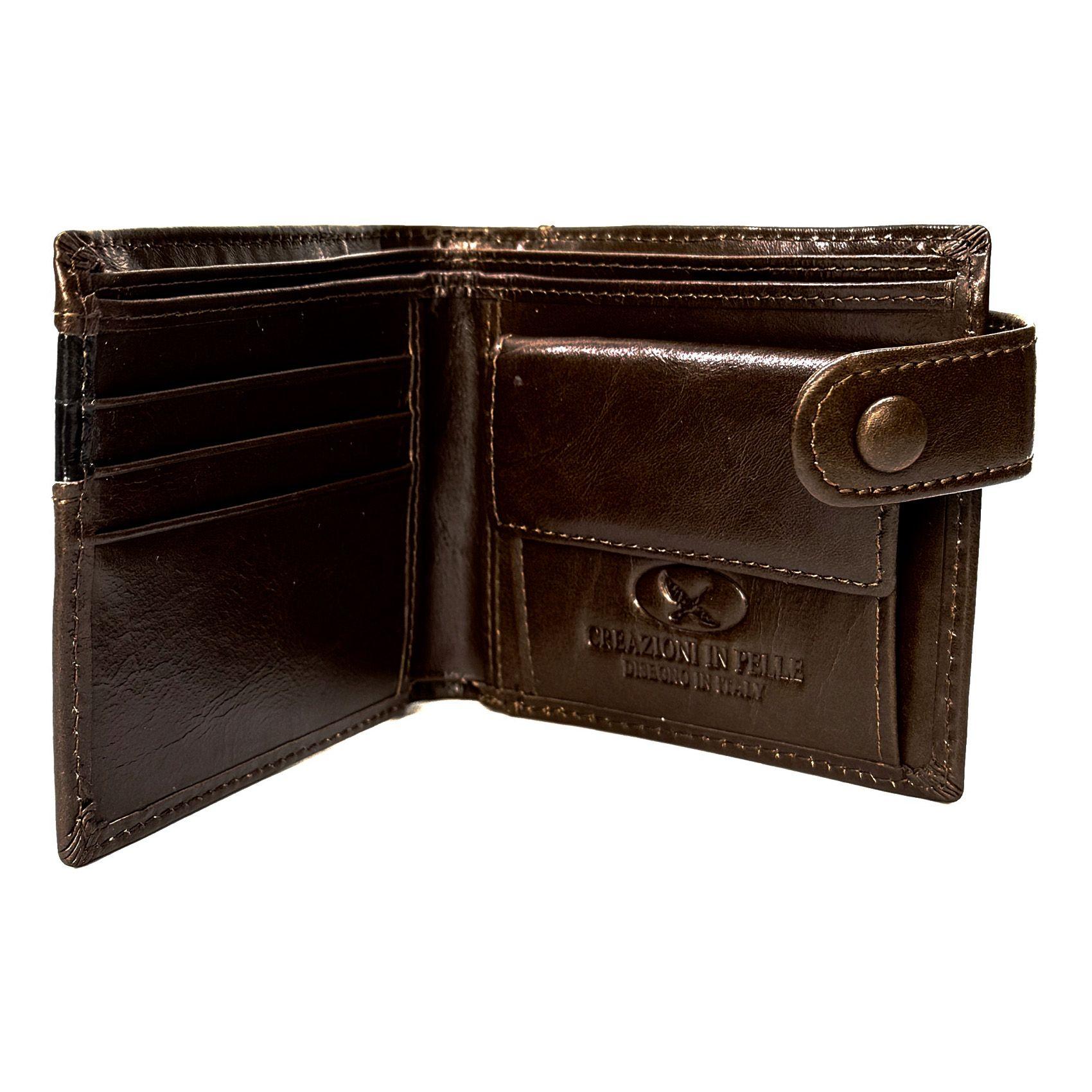 BILLETERA DE CUERO HOMBRE  PAOLO  673 NEGRO GINO RODINIS -2