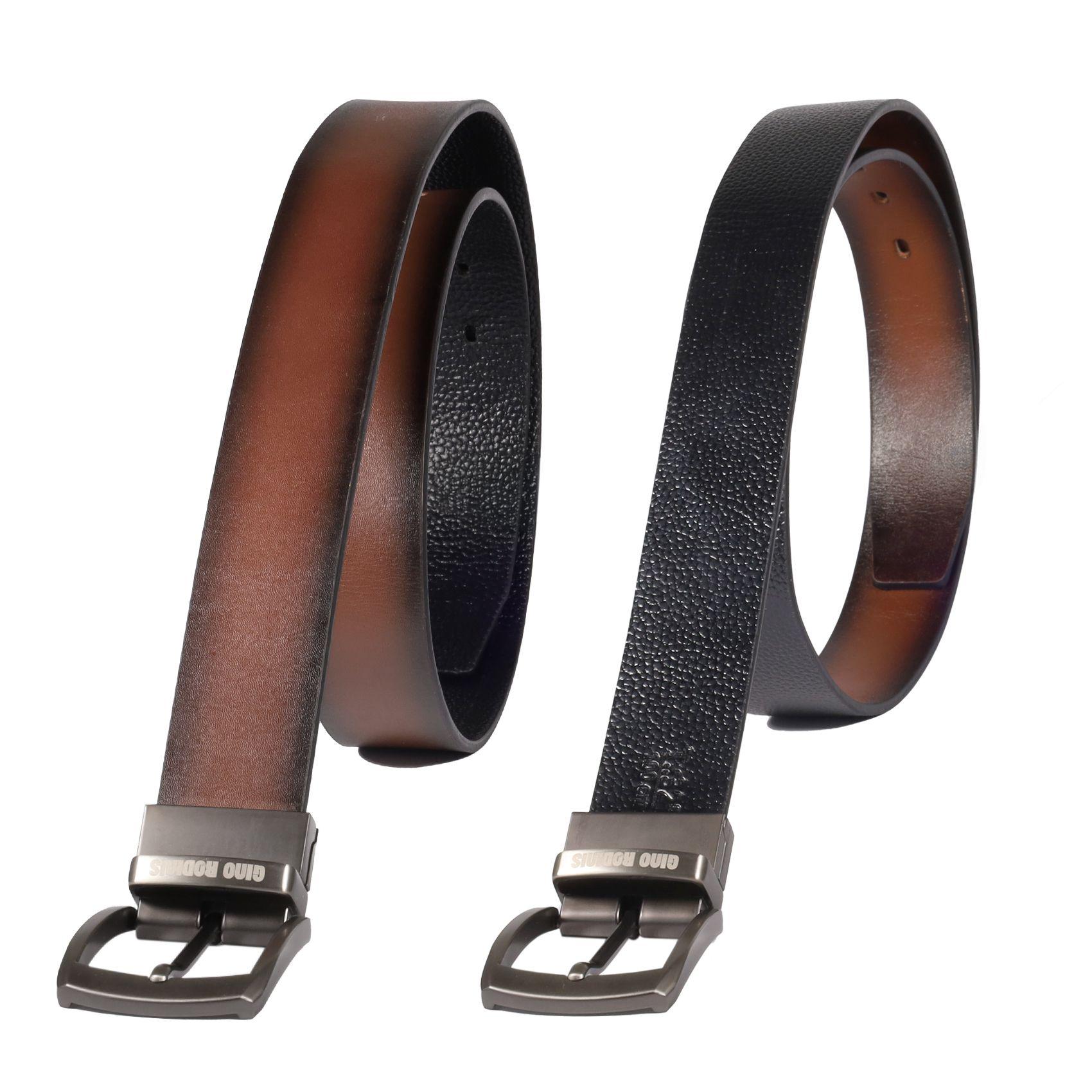 Cinturón Reversible Gino Rodinis 2507 Café/Negro - 105cm-1
