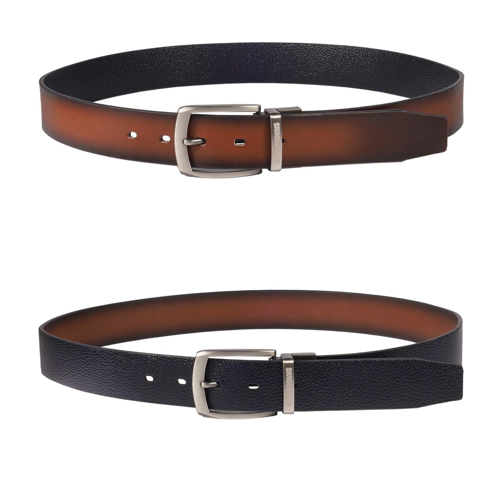 Cinturón Reversible Gino Rodinis 2507 Café/Negro - 105cm-3