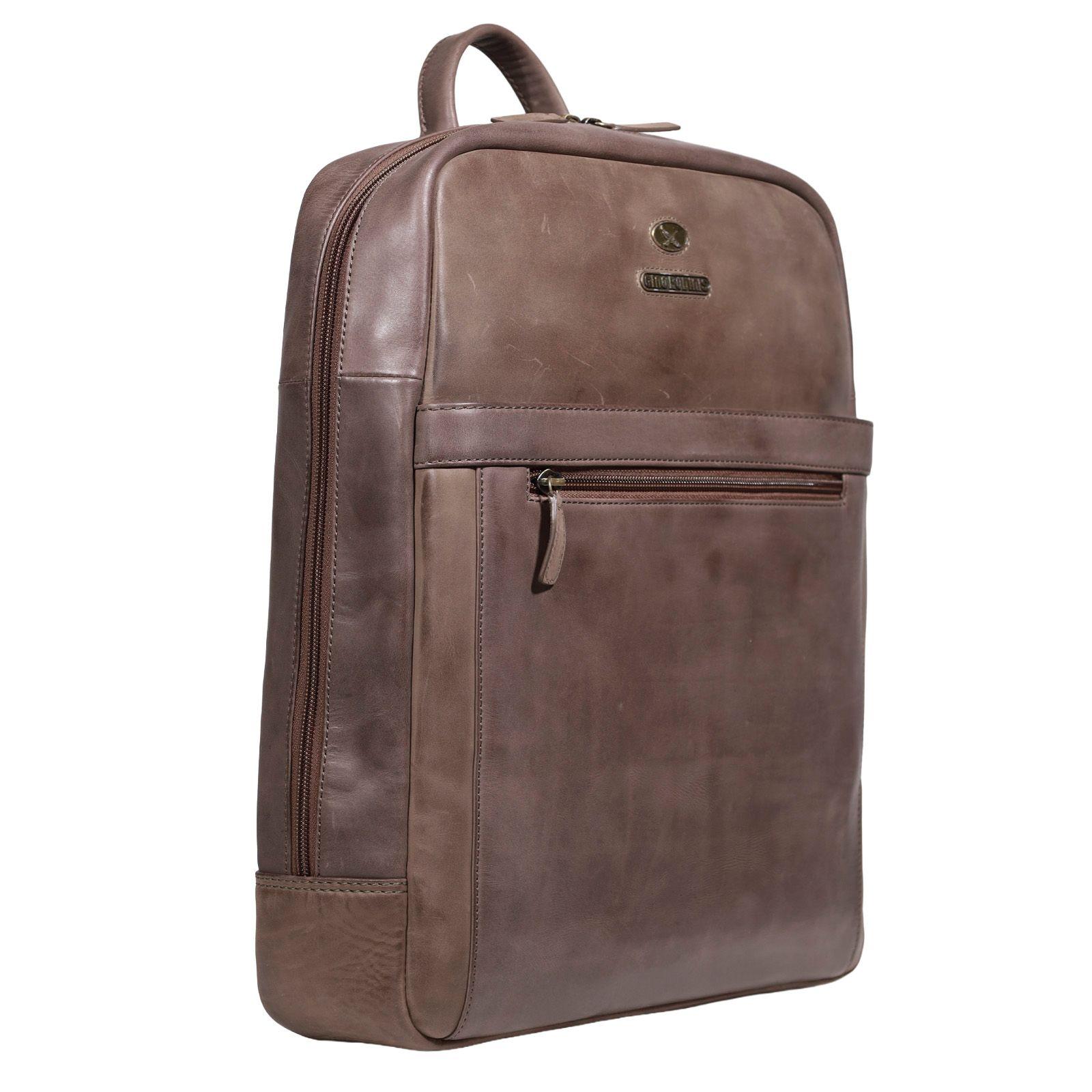 MOCHILA HOMBRE  GINO RODINIS  2118 CAFÉ-1