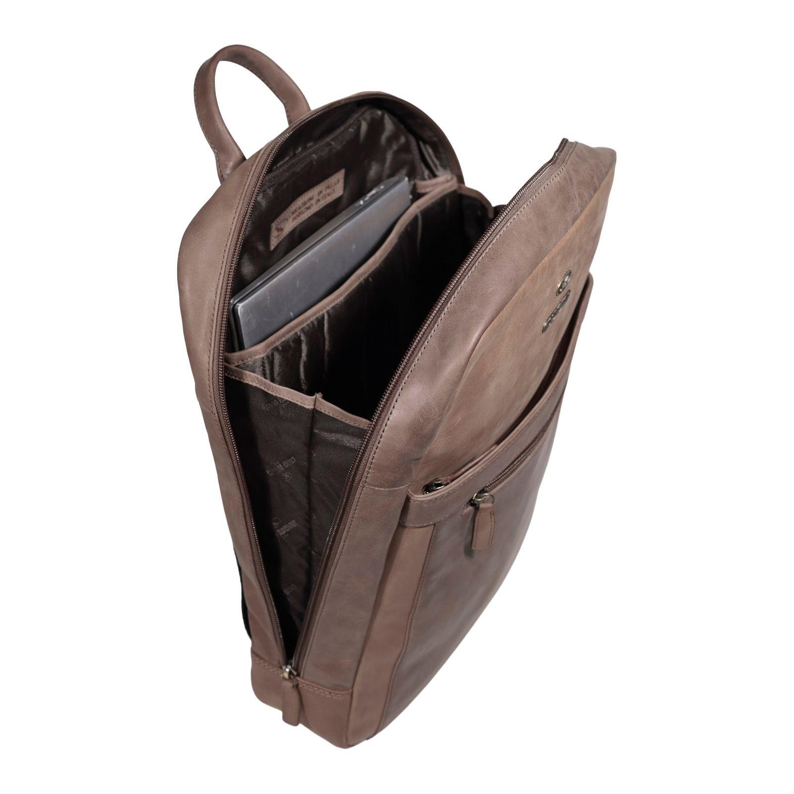 MOCHILA HOMBRE  GINO RODINIS  2118 CAFÉ-4