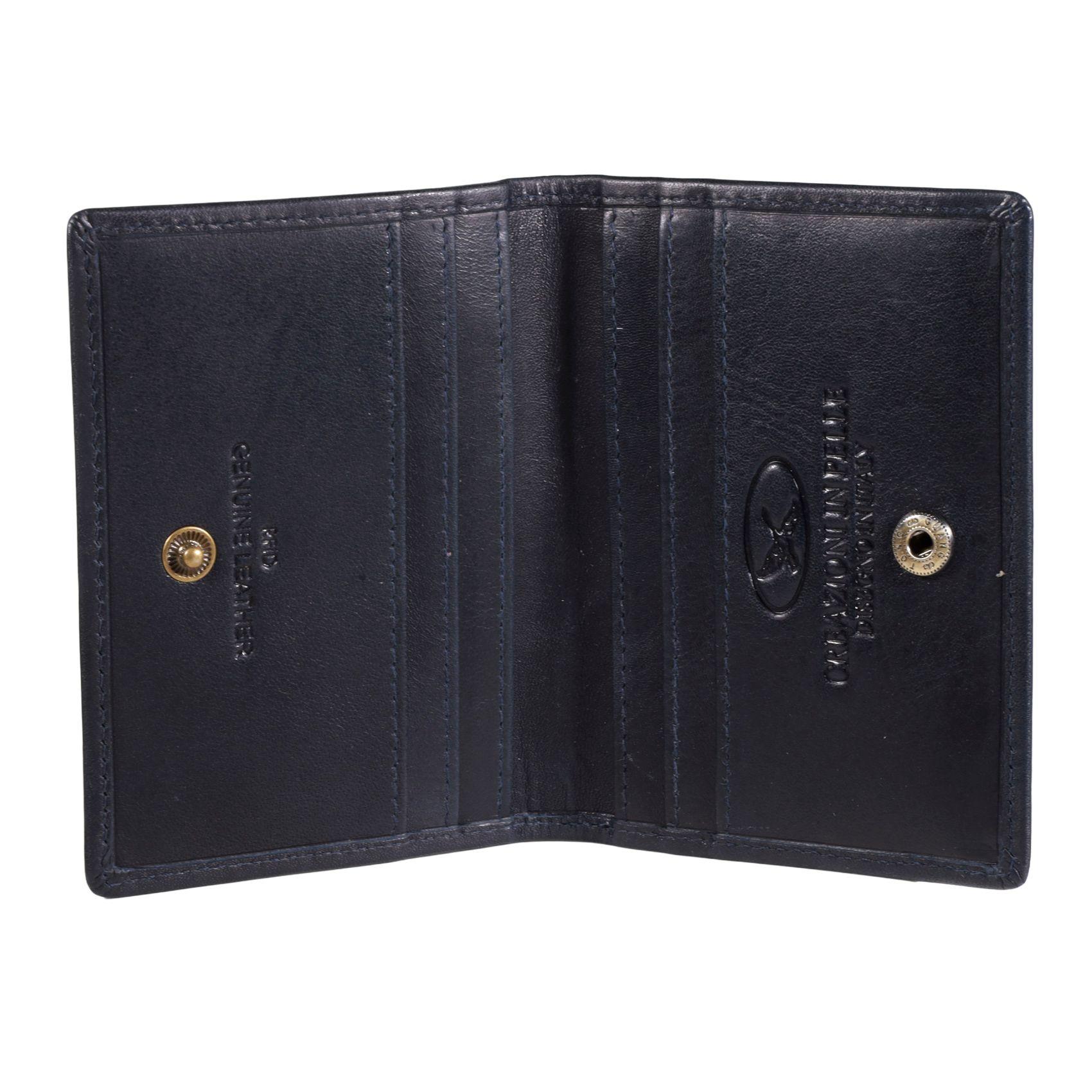 Tarjetero de cuero Hombre Bolonia 1172 | Azul-2