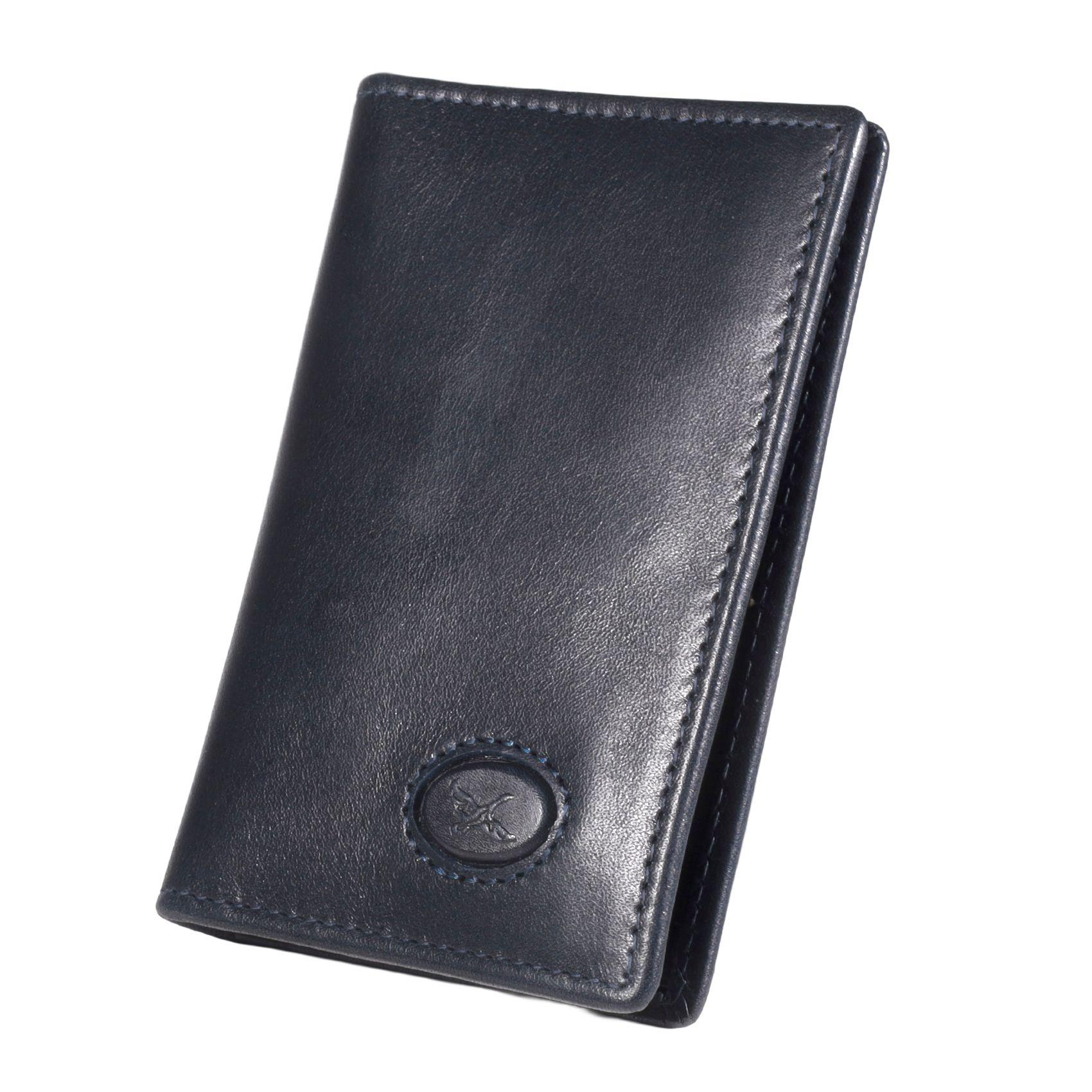 Tarjetero de cuero Hombre Bolonia 1172 | Azul-4