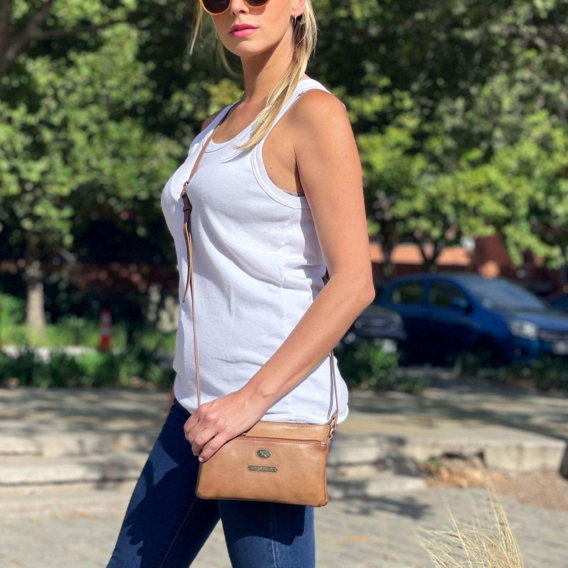 CARTERA MUJER  GINO RODINIS  2097 CAMEL-4