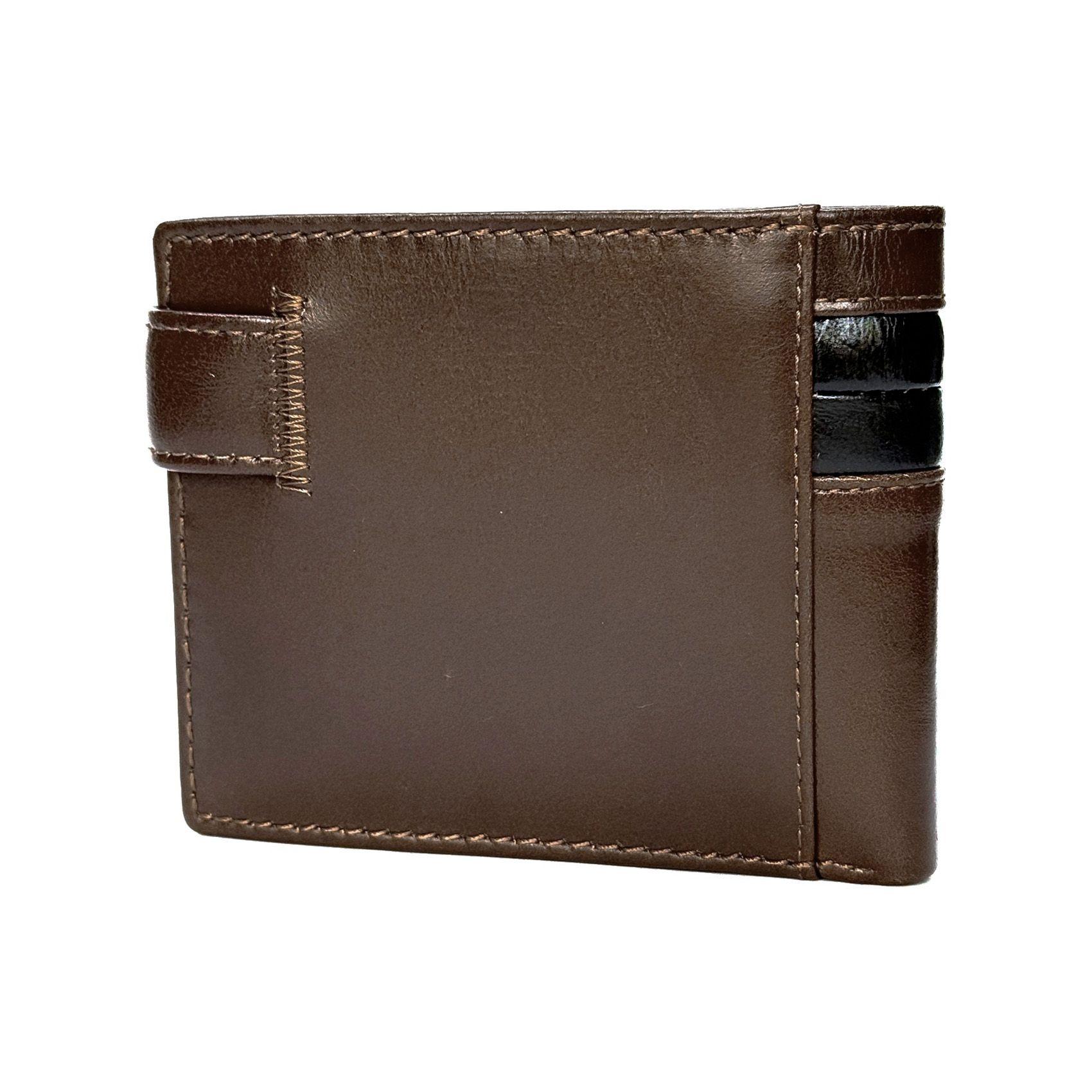 BILLETERA DE CUERO HOMBRE  STEFANO  664 NEGRO GINO RODINIS -3