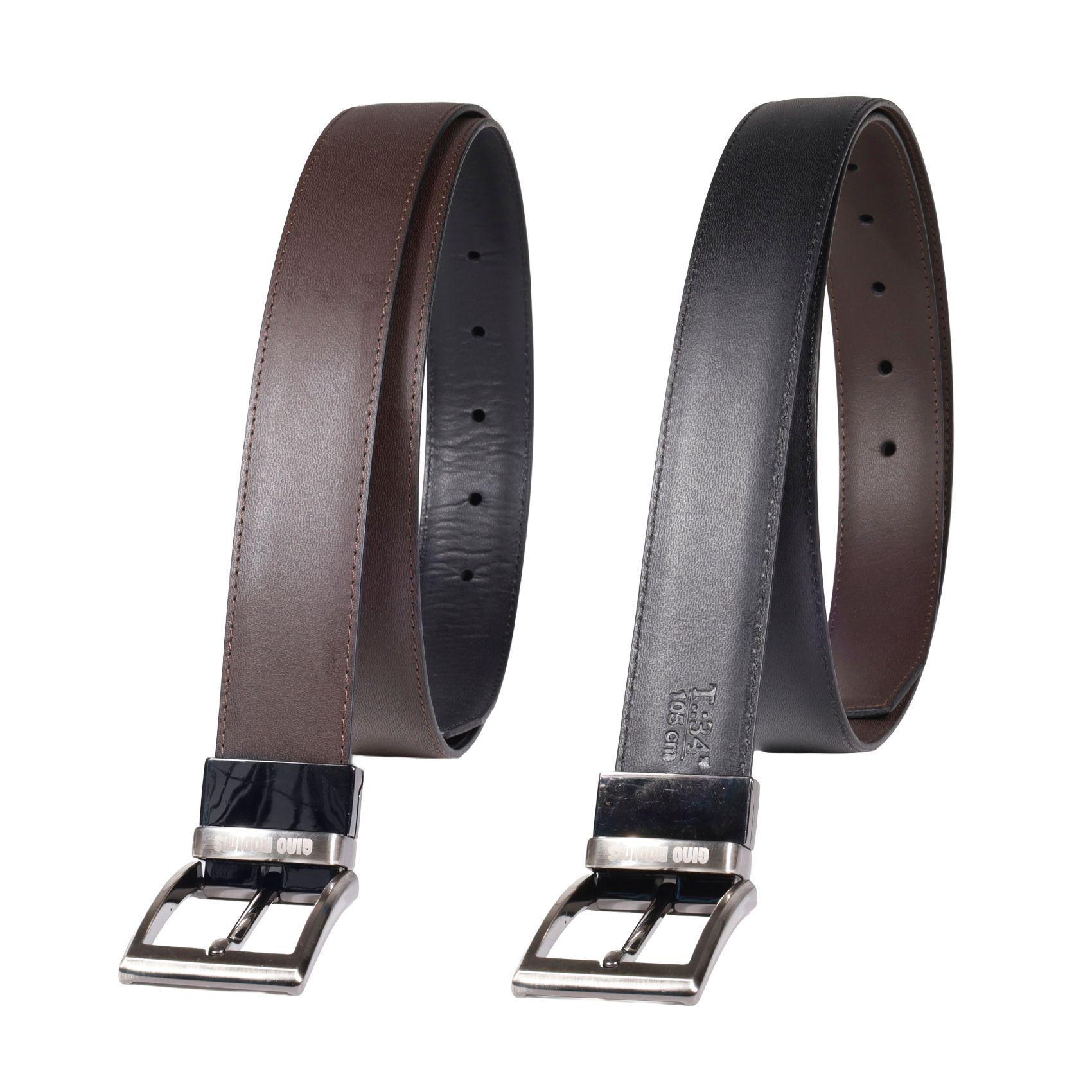 CINTURON REVERSIBLE HOMBRE  GINO RODINIS  1964  |  CAFÉ TALLA 90-2