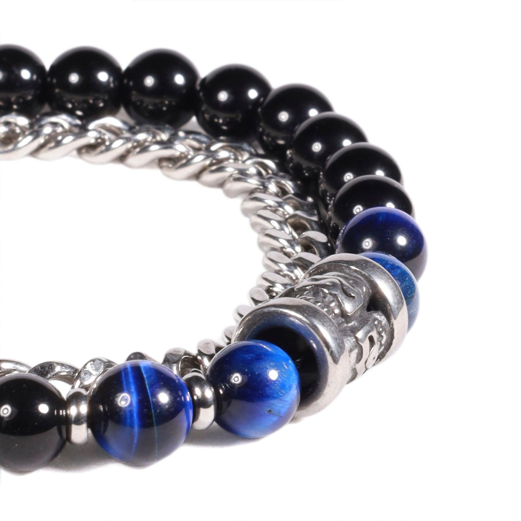 BRAZALETE HOMBRE GINO RODINIS B533 | Negro/Azul-2