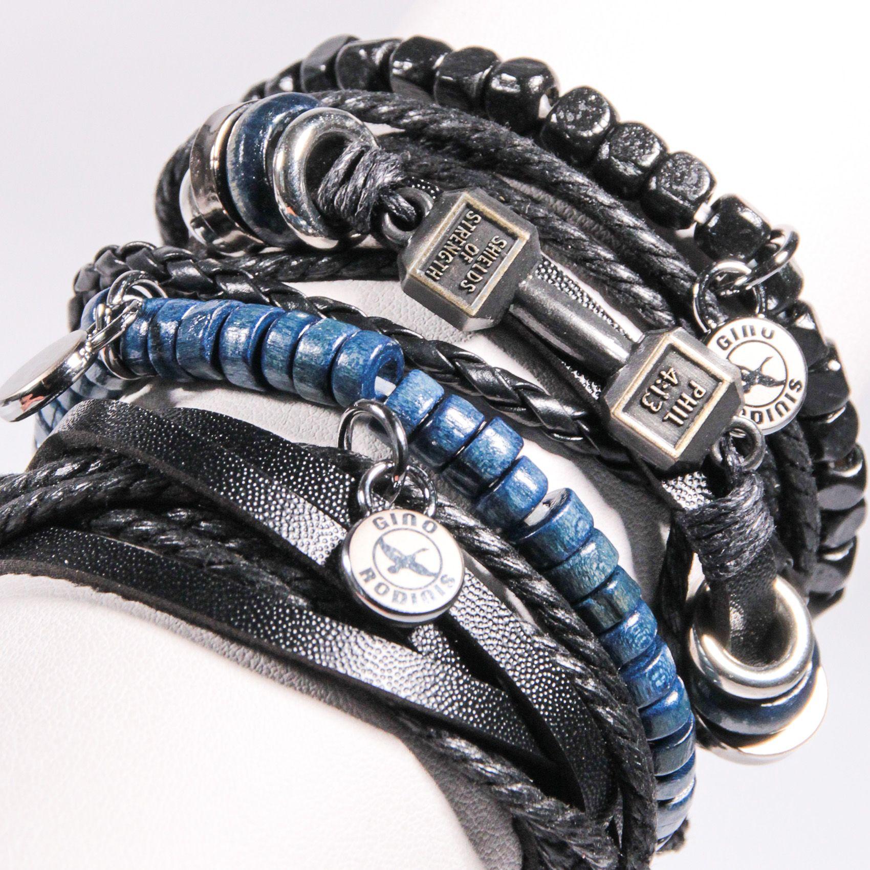 SET BRAZALETE HOMBRE GINO RODINIS  B428-2