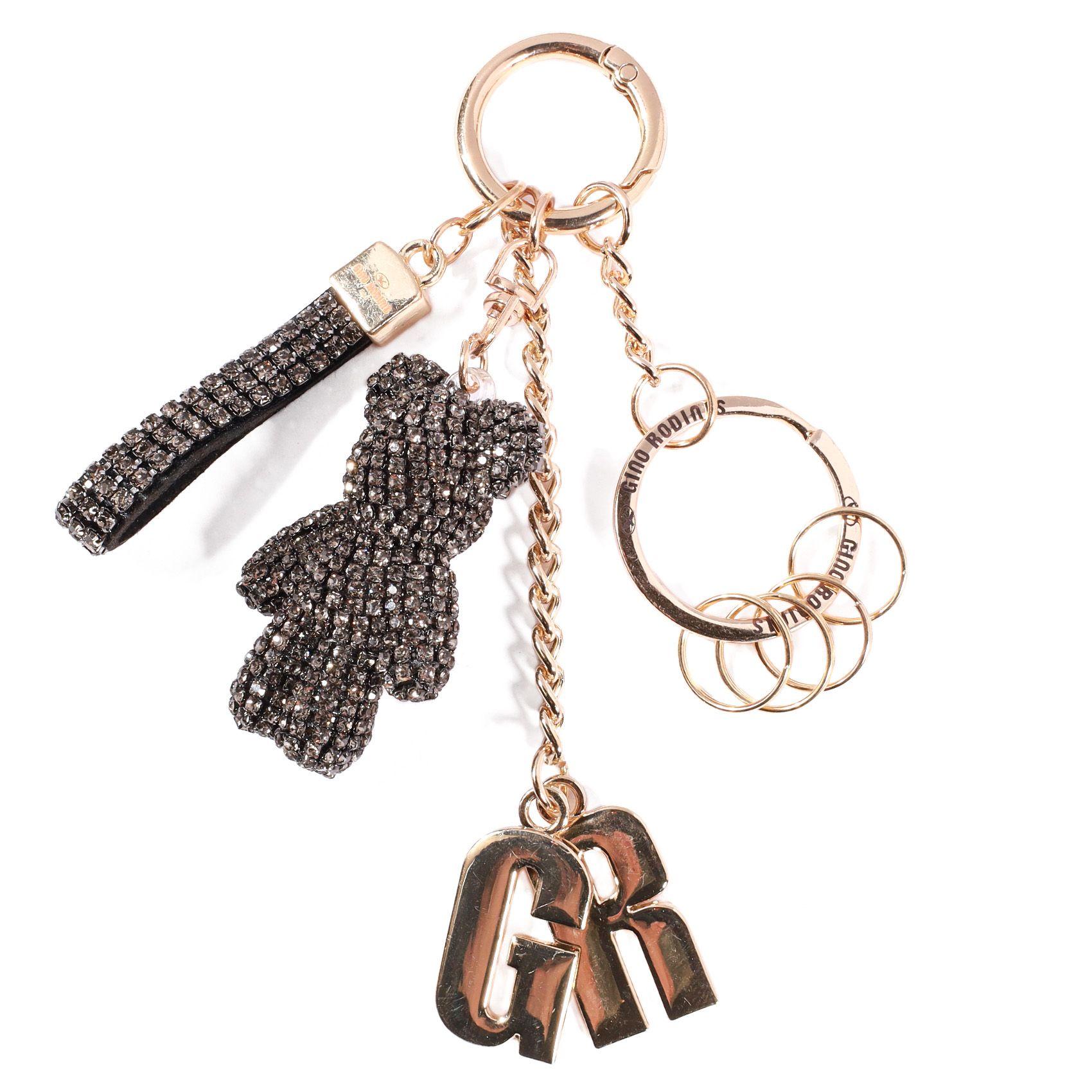 LLAVERO Y COLGANTE DE BOLSO  MUJER GINO RODINIS  LL137 NEGRO-0