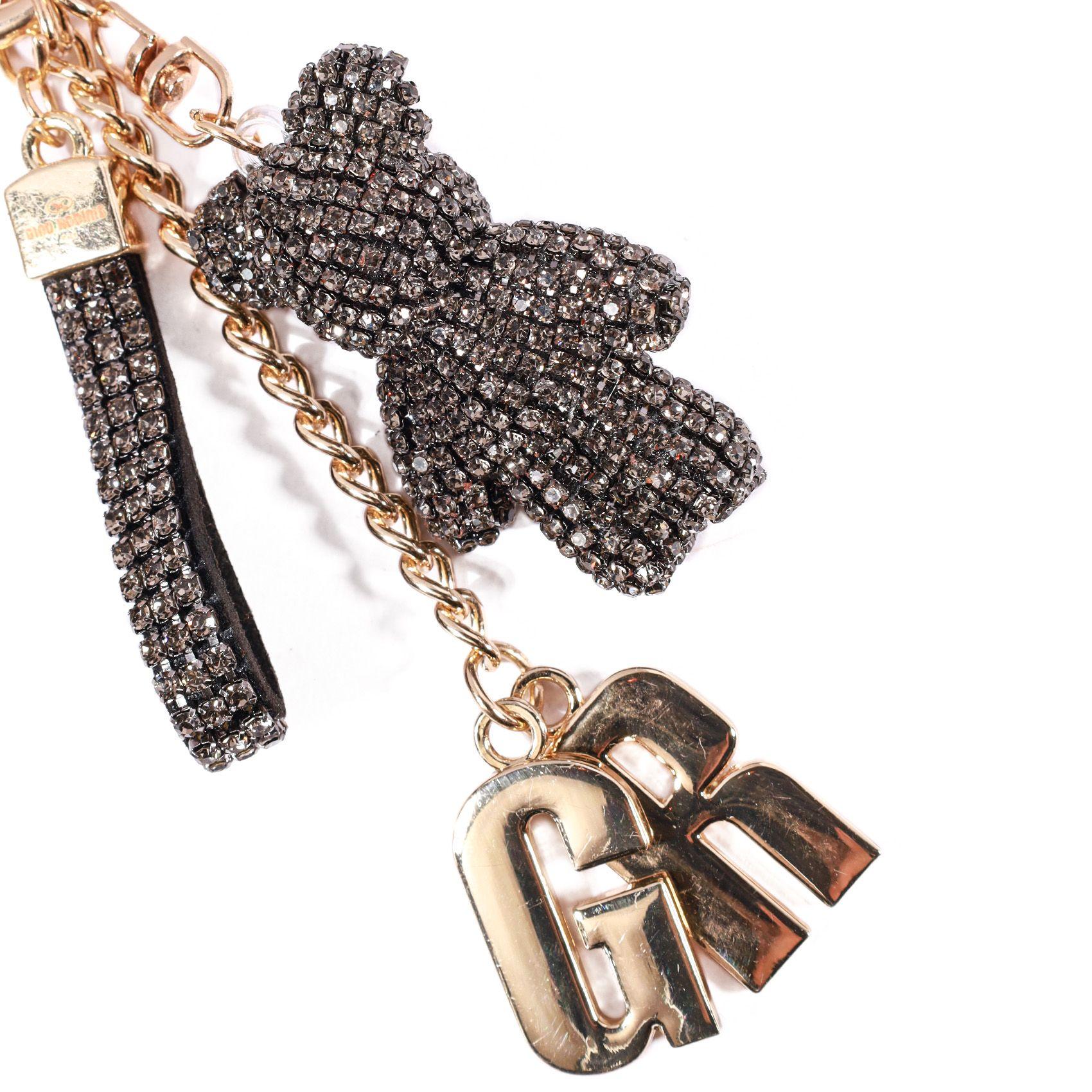 LLAVERO Y COLGANTE DE BOLSO  MUJER GINO RODINIS  LL137 NEGRO-1