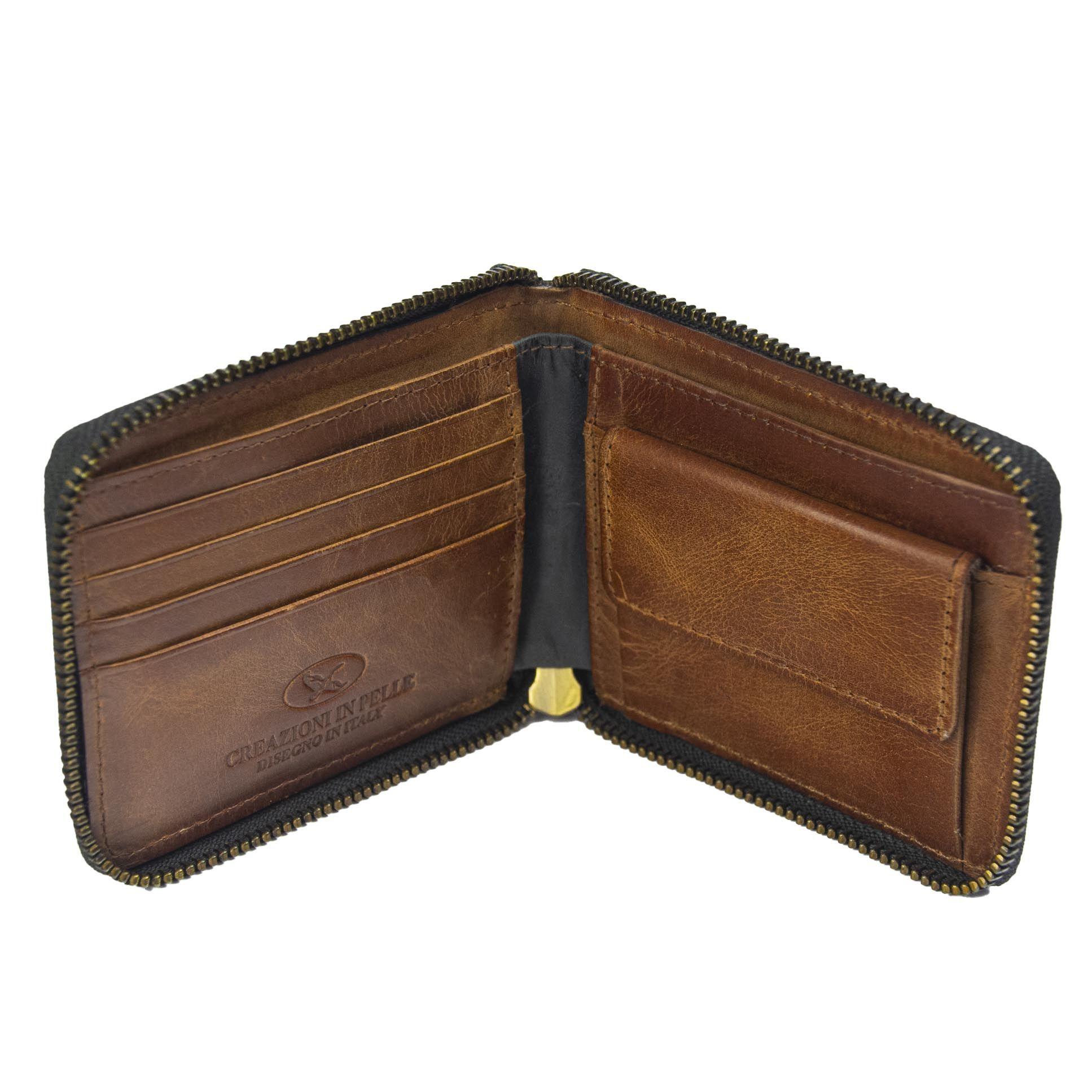 Billetera Gino Rodinis Texas 164 Azul Oscuro/Marrón-2