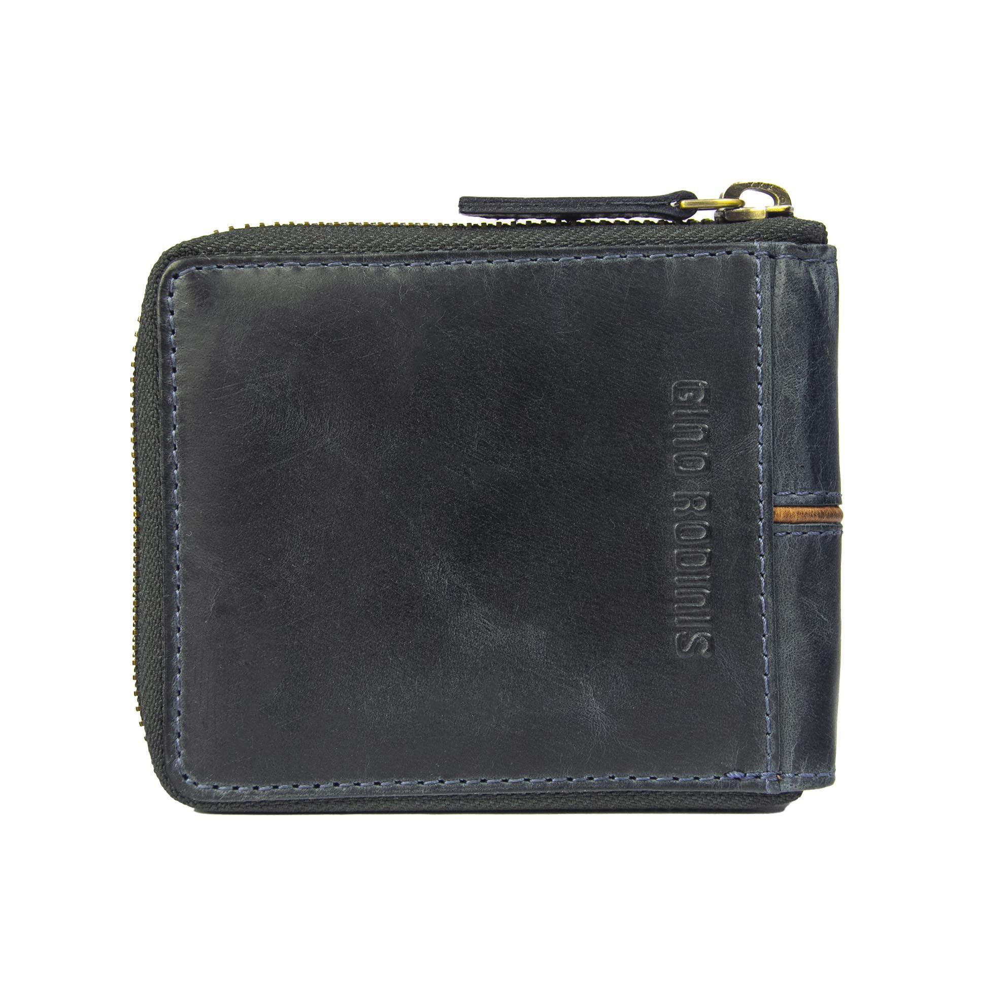 Billetera Gino Rodinis Texas 164 Azul Oscuro/Marrón-4