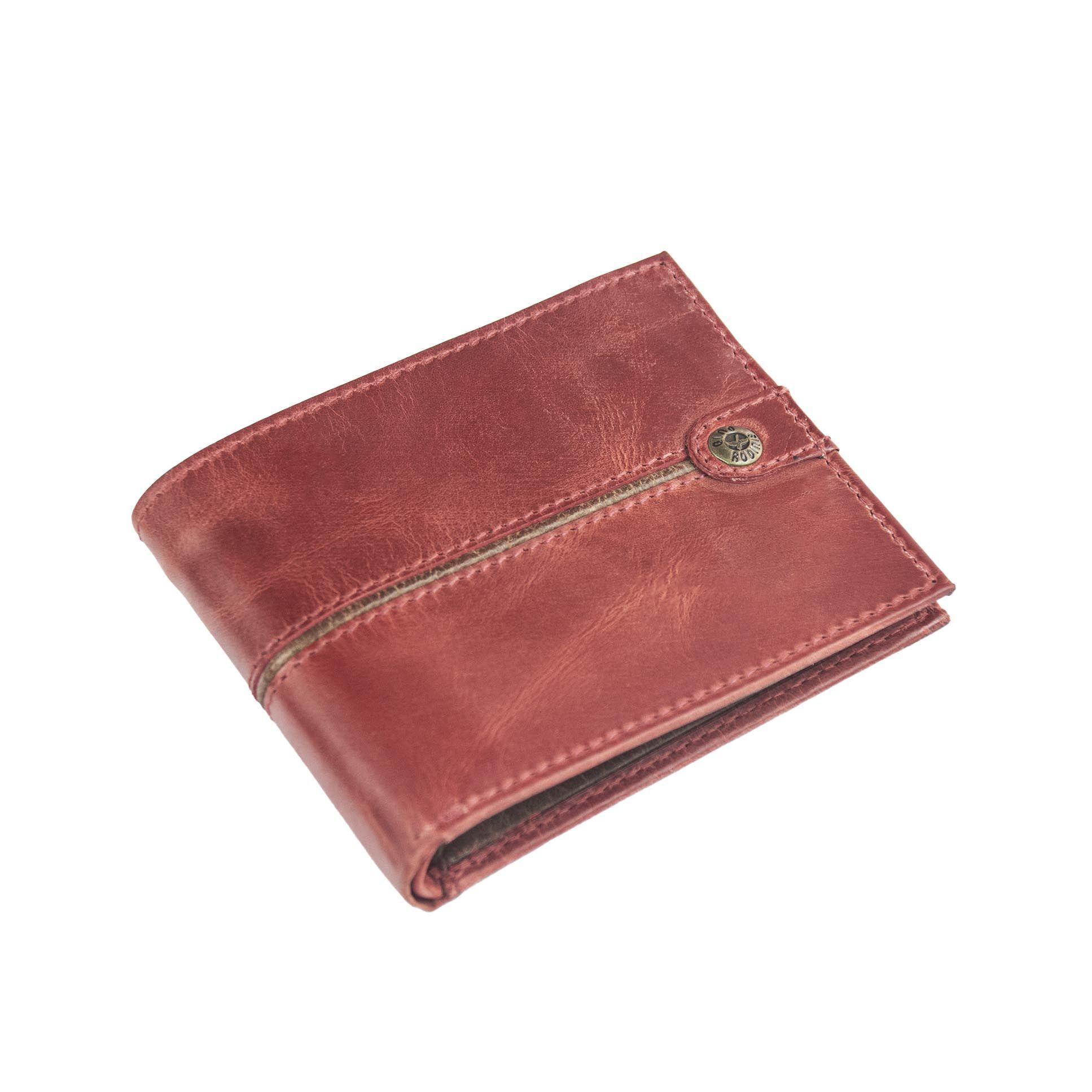 Billetera Gino Rodinis Texas 161 Rojo/Marrón-4