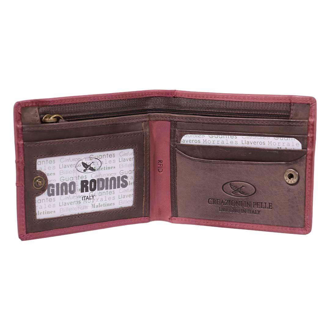 Billetera Gino Rodinis Texas 161 Rojo/Marrón-2