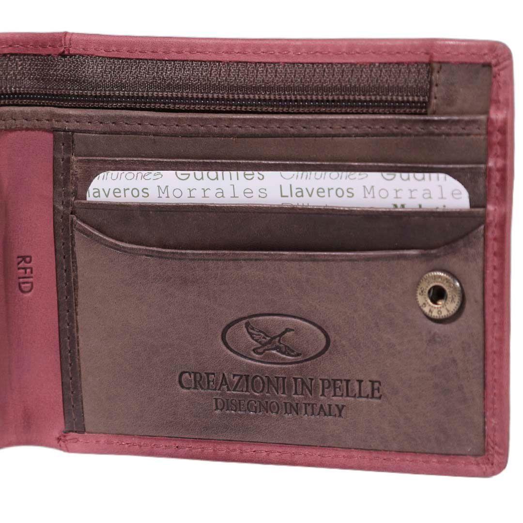 Billetera Gino Rodinis Texas 161 Rojo/Marrón-3