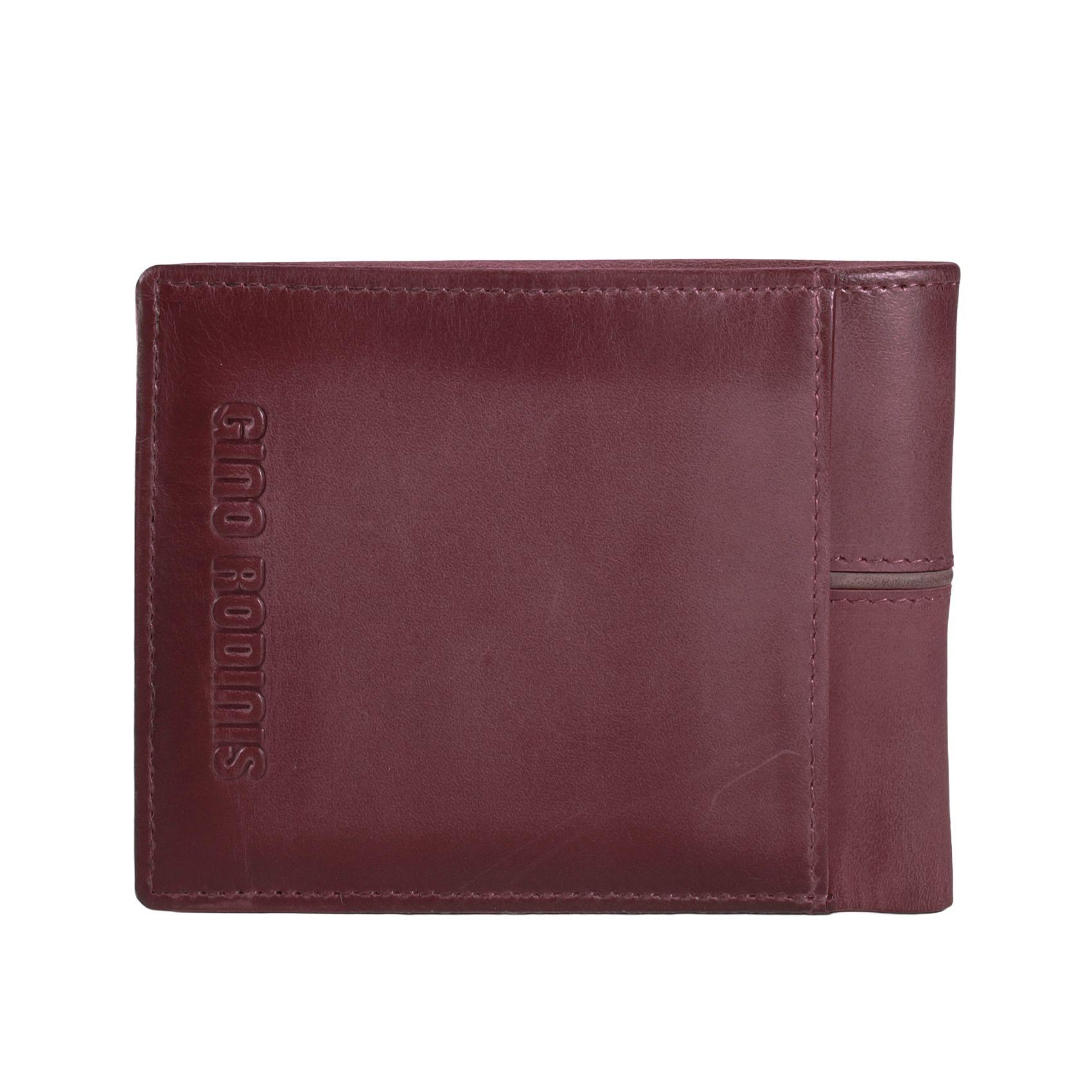 Billetera de cuero HombreTexas 1.164 Rojo/Marrón-3