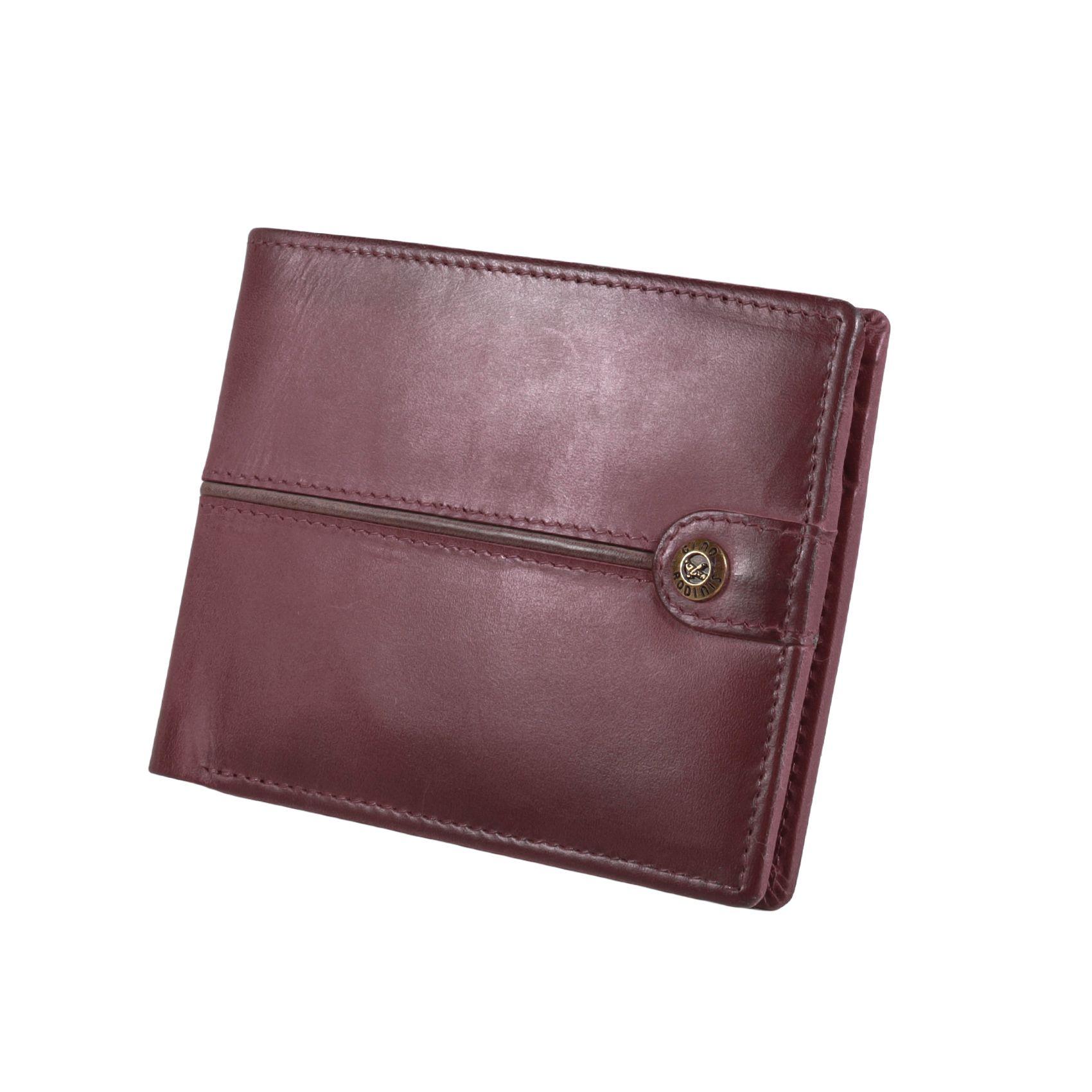 Billetera de cuero HombreTexas 1.164 Rojo/Marrón-4