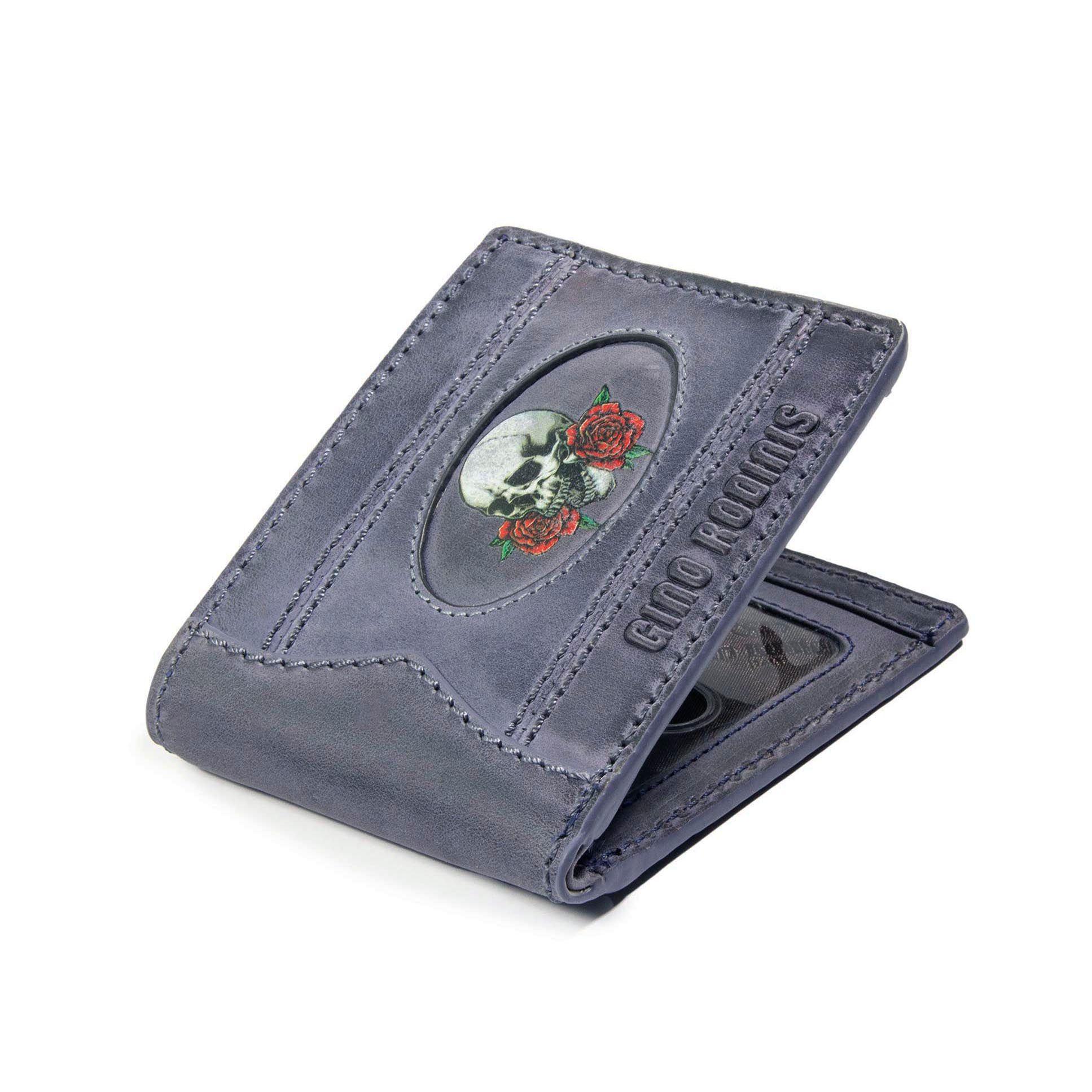 Billetera Gino Rodinis Coco 990.2 Calavera Azul-3