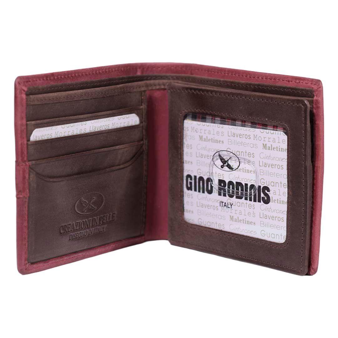Billetera Gino Rodinis Texas 162 Rojo/Marrón-2