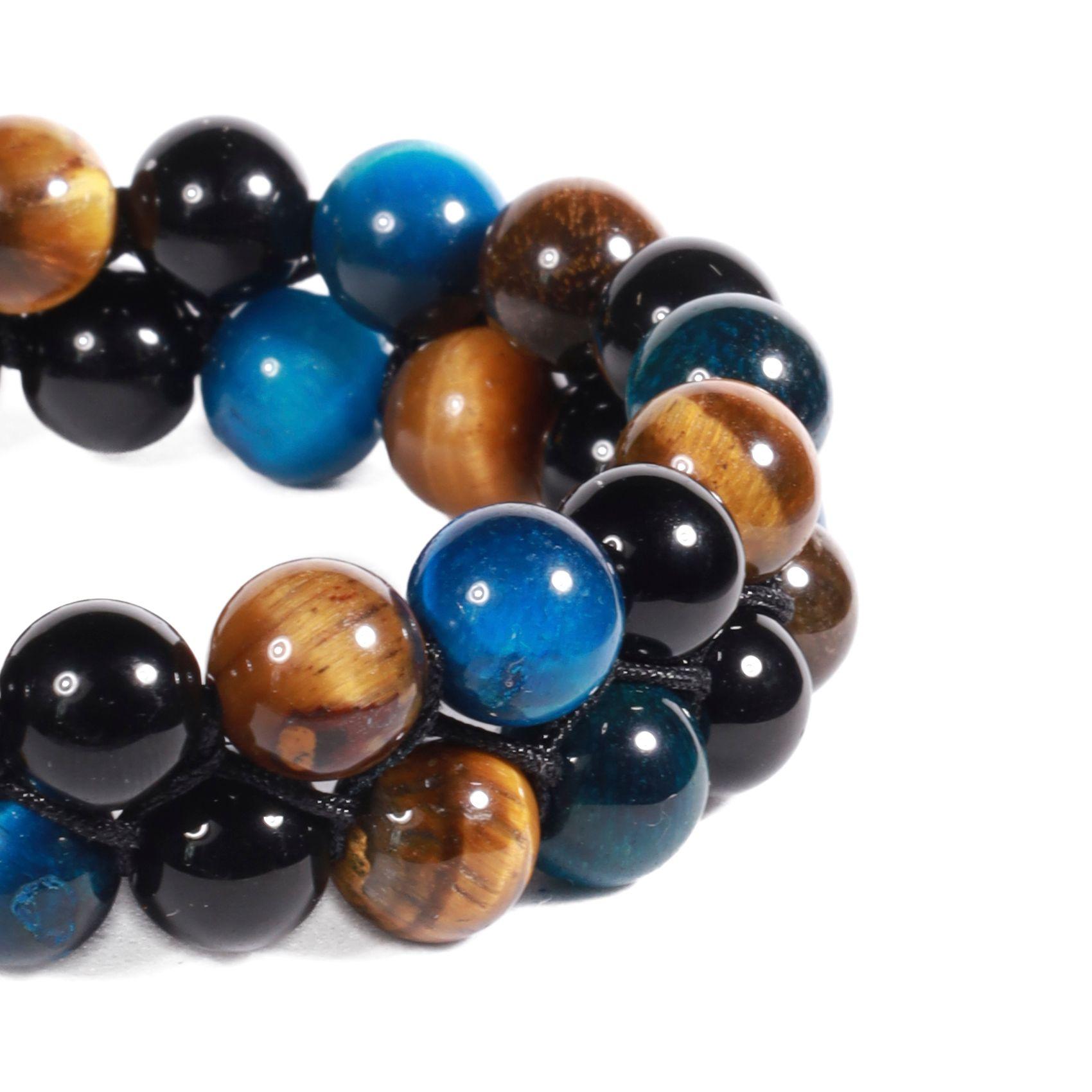 BRAZALETE UNISEX GINO RODINIS B502 | Beige/Negro/Azul-2